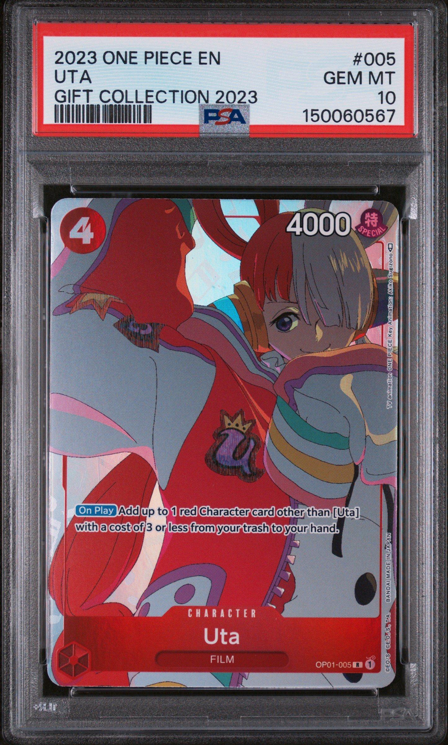 2023 ONE PIECE #005 UTA プレミアムコレクションPSA10 2023 One Piece Gift Collection 2023 005 Uta PSA 10 Graded Card