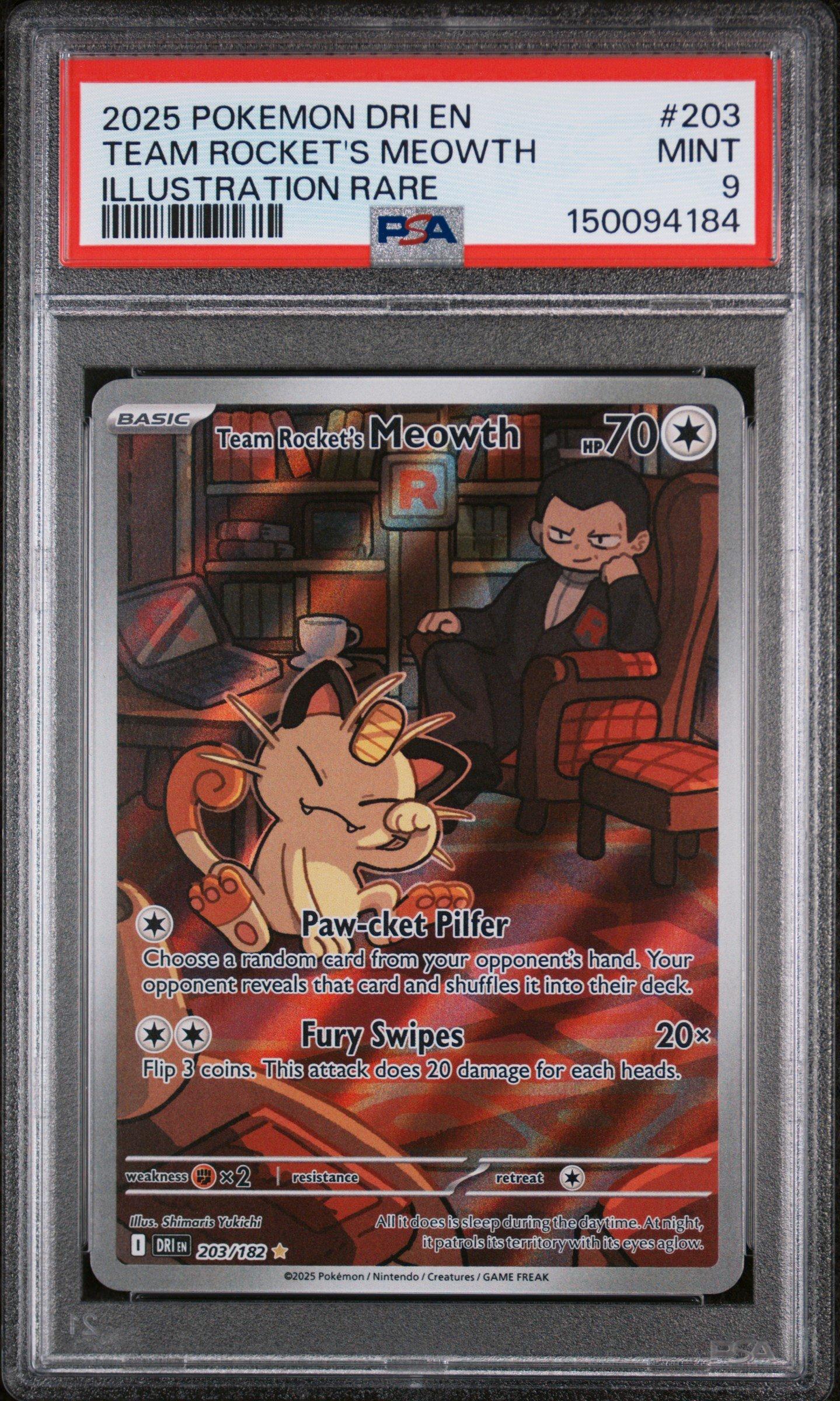 2025 Pokemon Dri En-destined Rivals 203 Team Rocket's Meowth