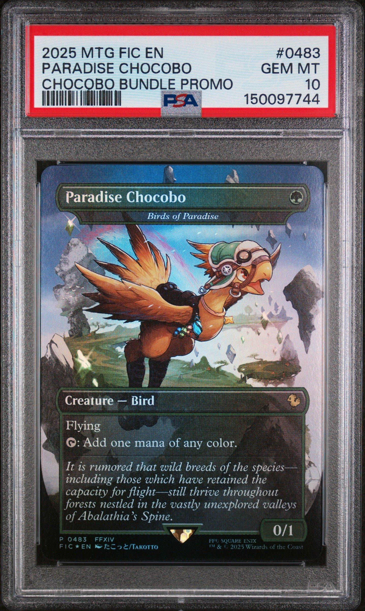 2025 Magic The Gathering Final Fantasy Commander 0483 Paradise Chocobo  Chocobo Bundle Promo PSA 10 Graded Card | GameStop