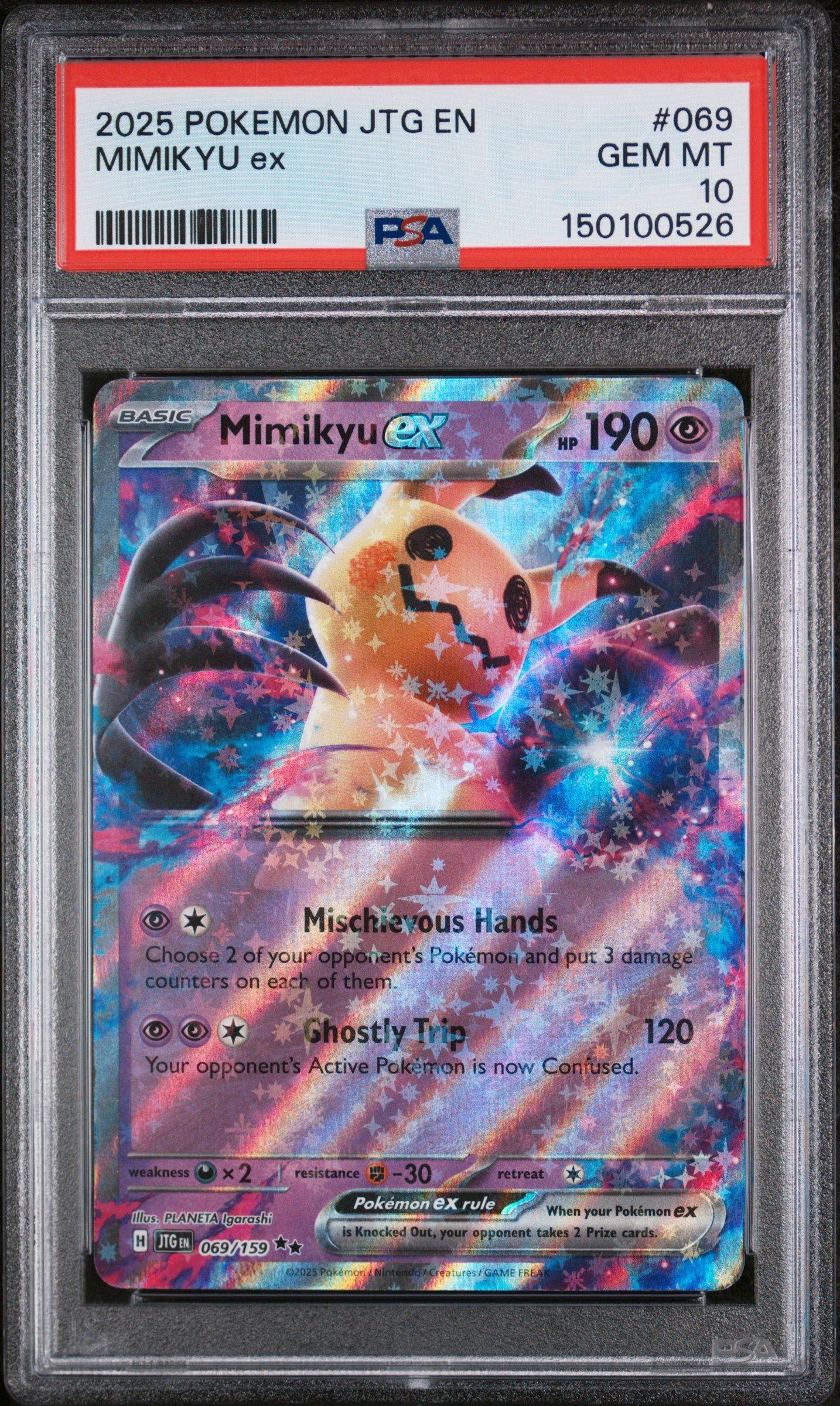 2025 Pokemon Jtg En-journey Together 069 Mimikyu Ex PSA 10 Graded