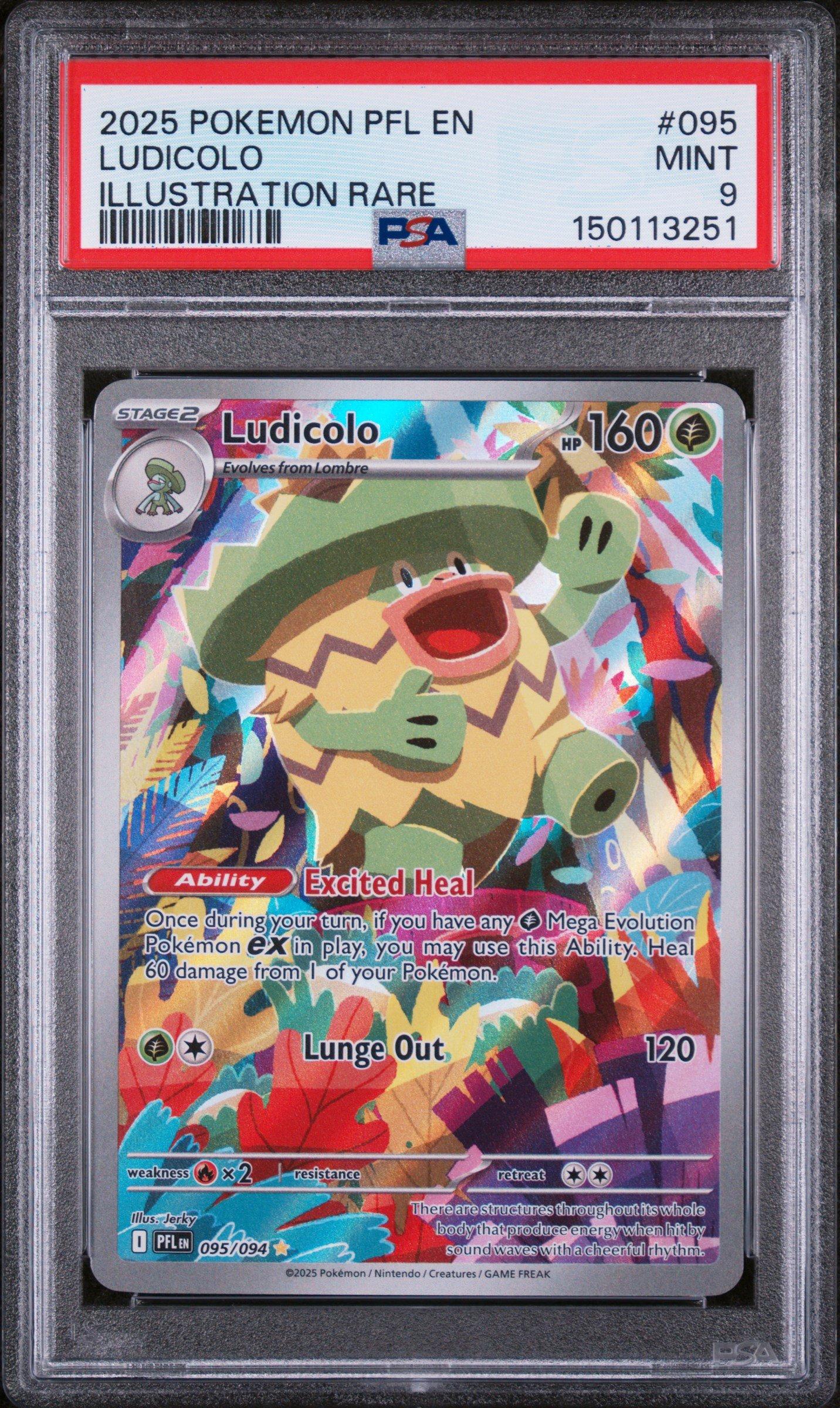 2025 Pokemon Pfl En-phantasmal Flames 095 Ludicolo Illustration