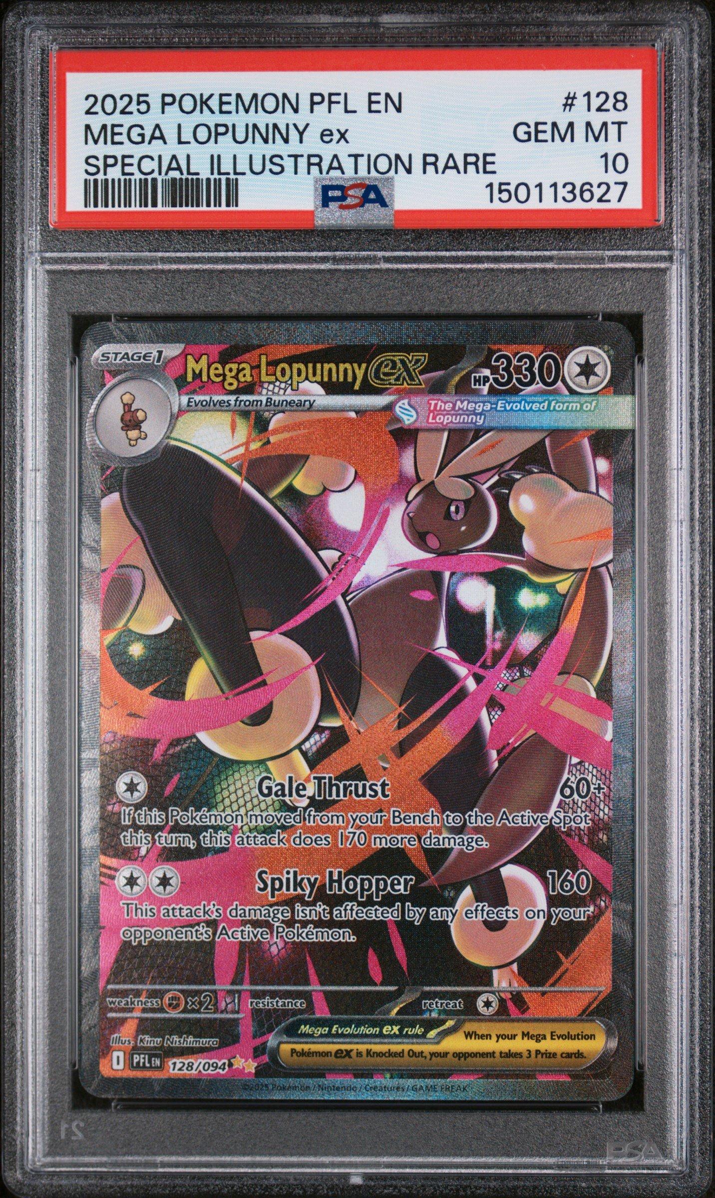 2025 Pokemon Pfl En-phantasmal Flames 128 Mega Lopunny Ex Special