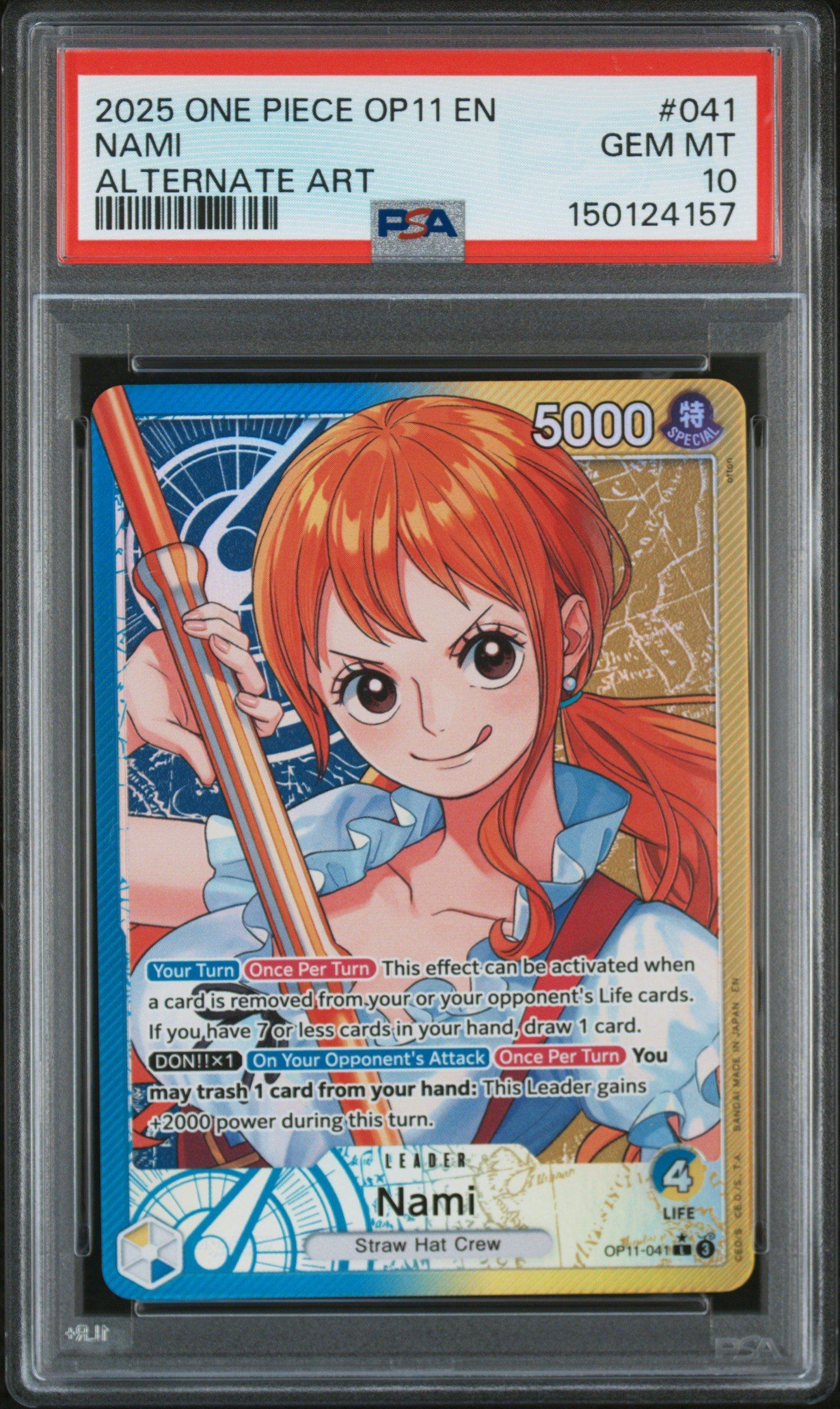 2025 One Piece Op11-a Fist Of Divine Speed 041 Nami Alternate Art