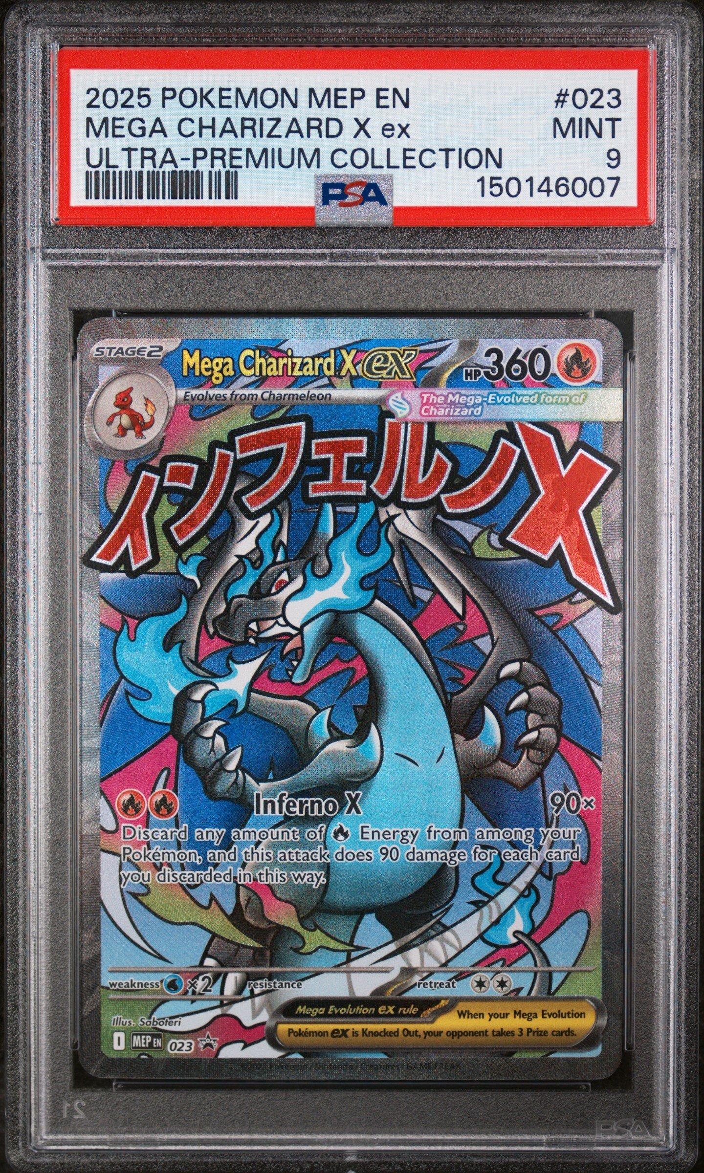 2025 Pokemon Mep En-me Black Star Promo 023 Mega Charizard X Ex