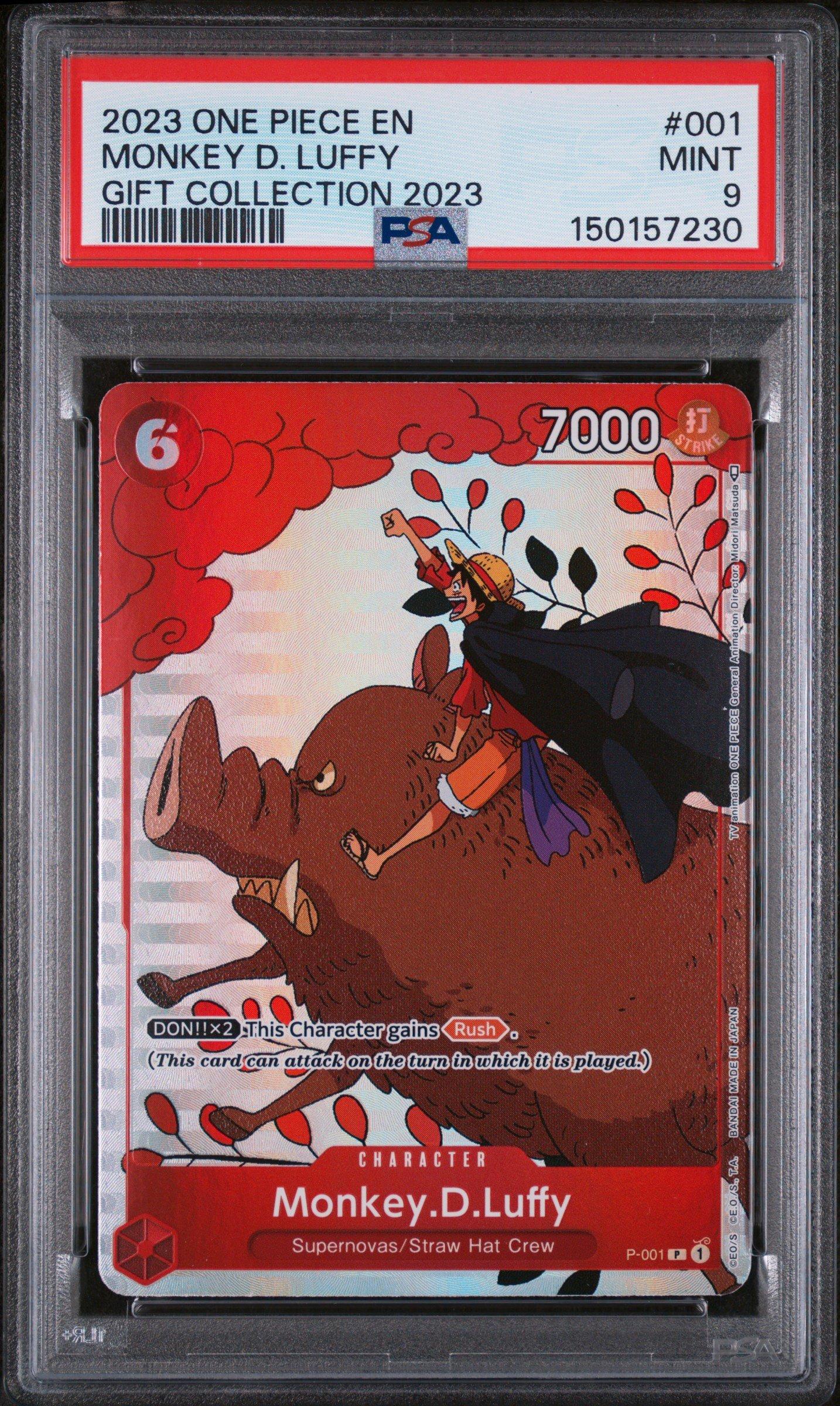 ワンピース カードゲーム 2023 ONE PIECE MONKEY D. LUFFY #001 CGC 10 GEM MINT ONE PIECE 2023 Monkey D. Luffy P-001 7-Eleven Tie