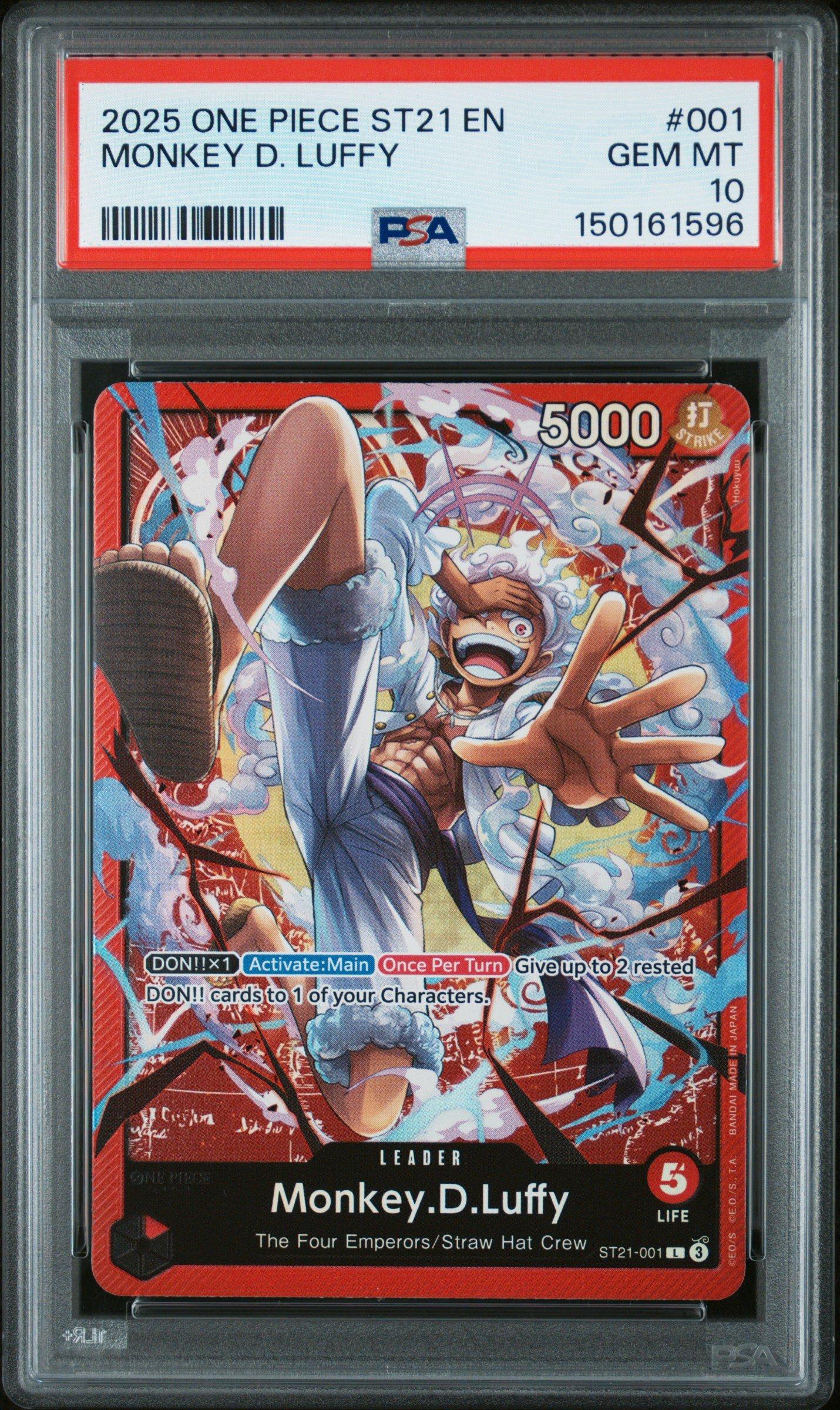 2025 One Piece Starter Deck St21-ex Gear 5 001 Monkey D. Luffy PSA