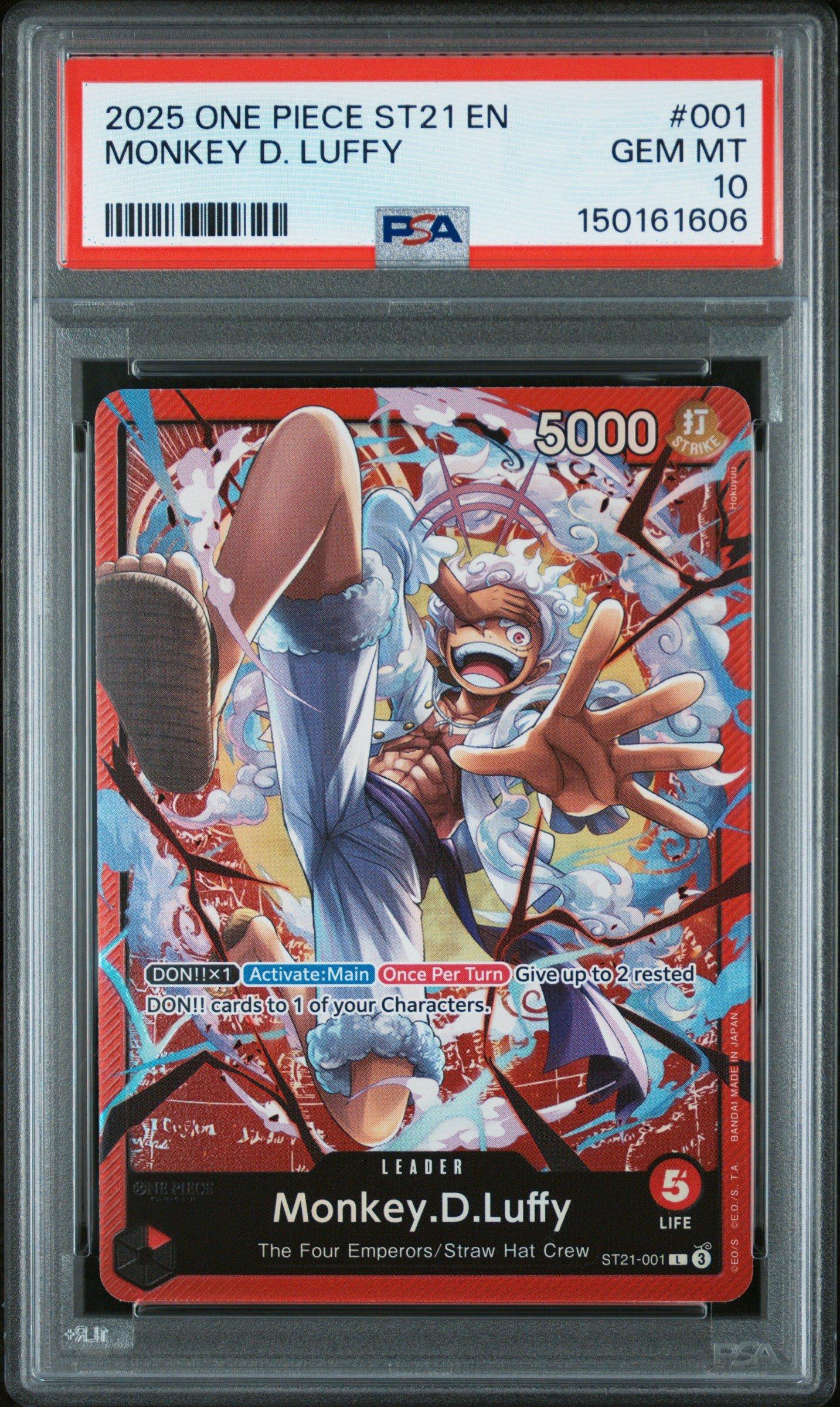 2025 One Piece Starter Deck St21-ex Gear 5 001 Monkey D. Luffy PSA