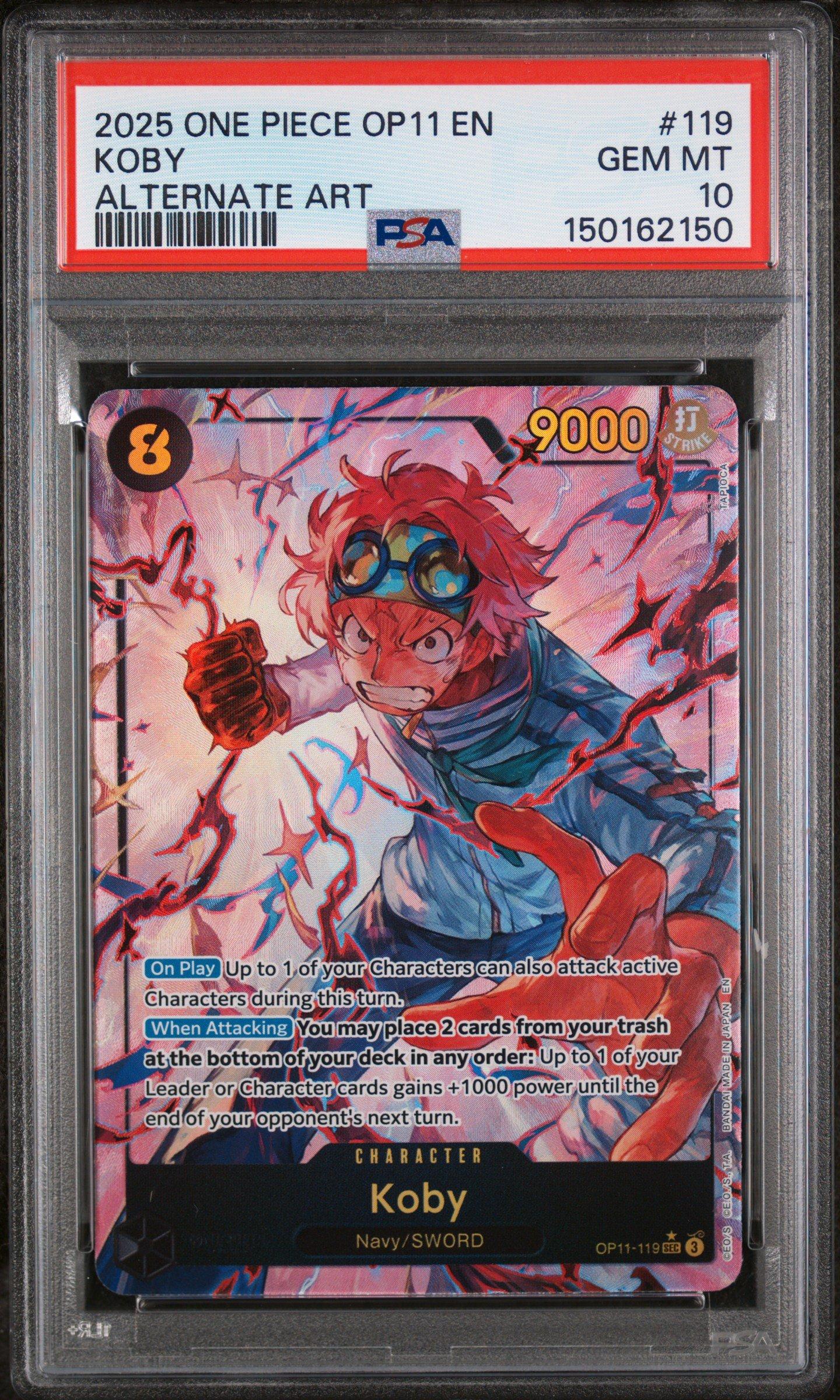 2025 One Piece Op11-a Fist Of Divine Speed 119 Koby Alternate Art