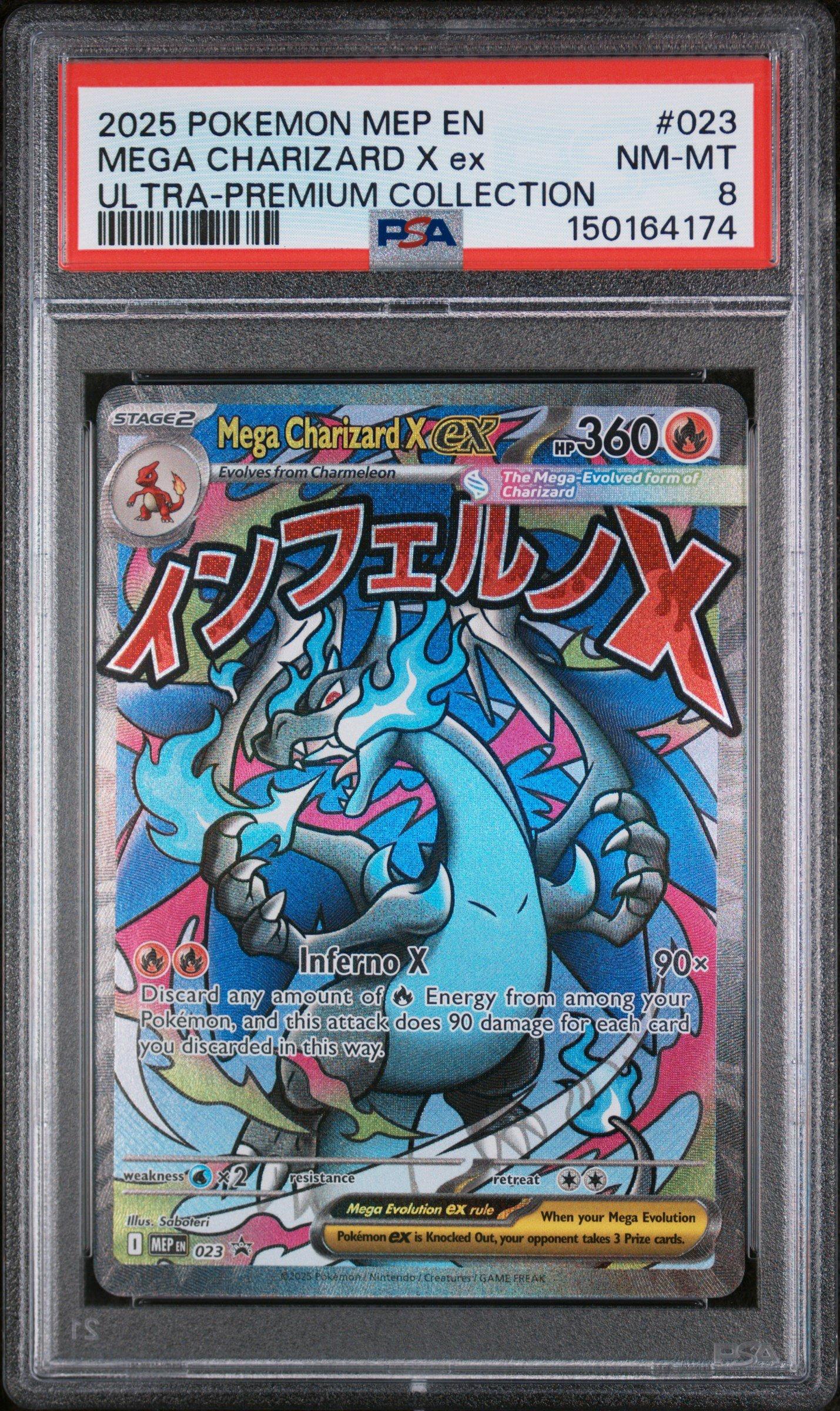 2025 Pokemon Mep En-me Black Star Promo 023 Mega Charizard X Ex