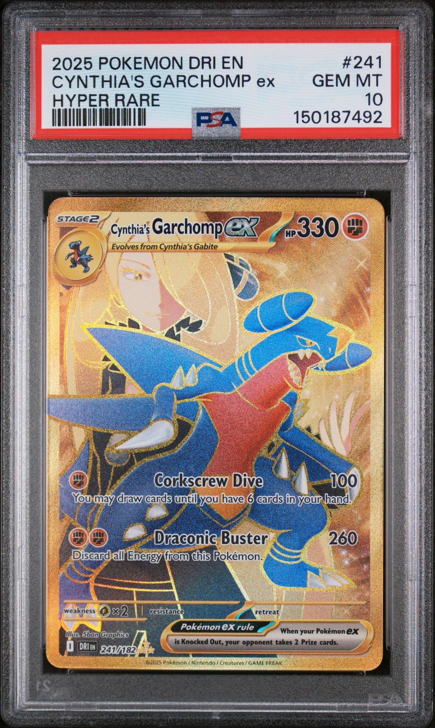 2025 Pokemon Dri En-destined Rivals 241 Cynthia's Garchomp Ex