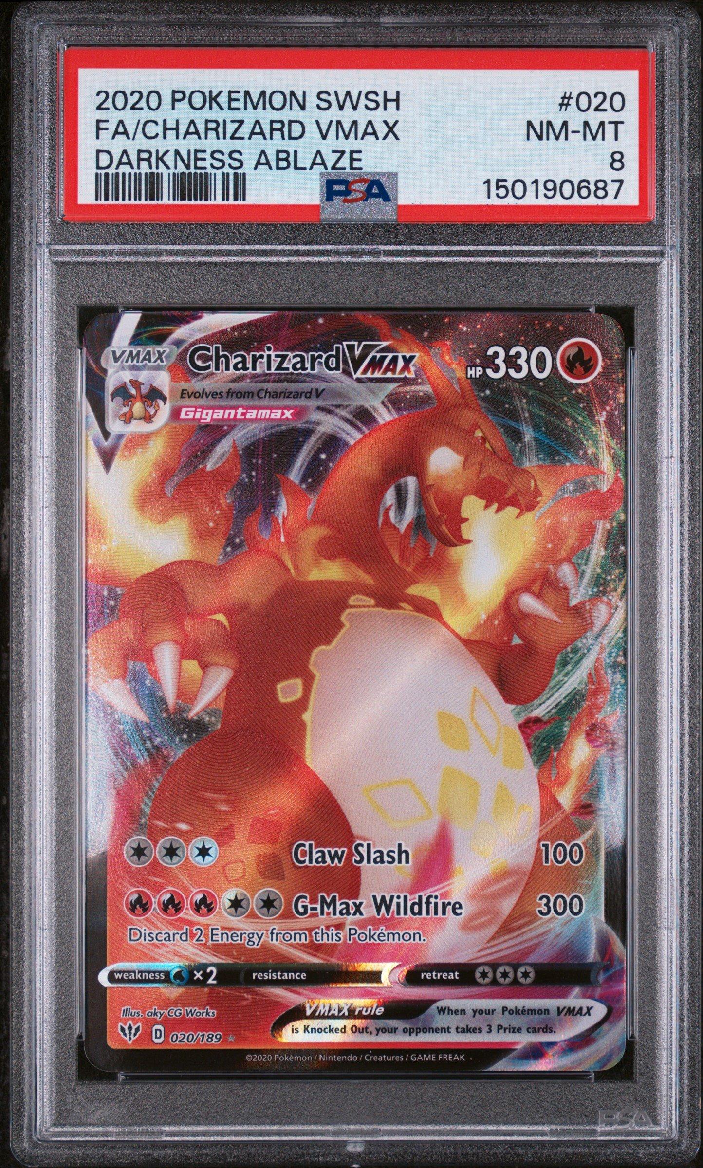 charizard pokemon card darkness ablaze VMAX 020-189 Extended Art Display Case Fire Colorless Darkness Ablaze Charizard V has