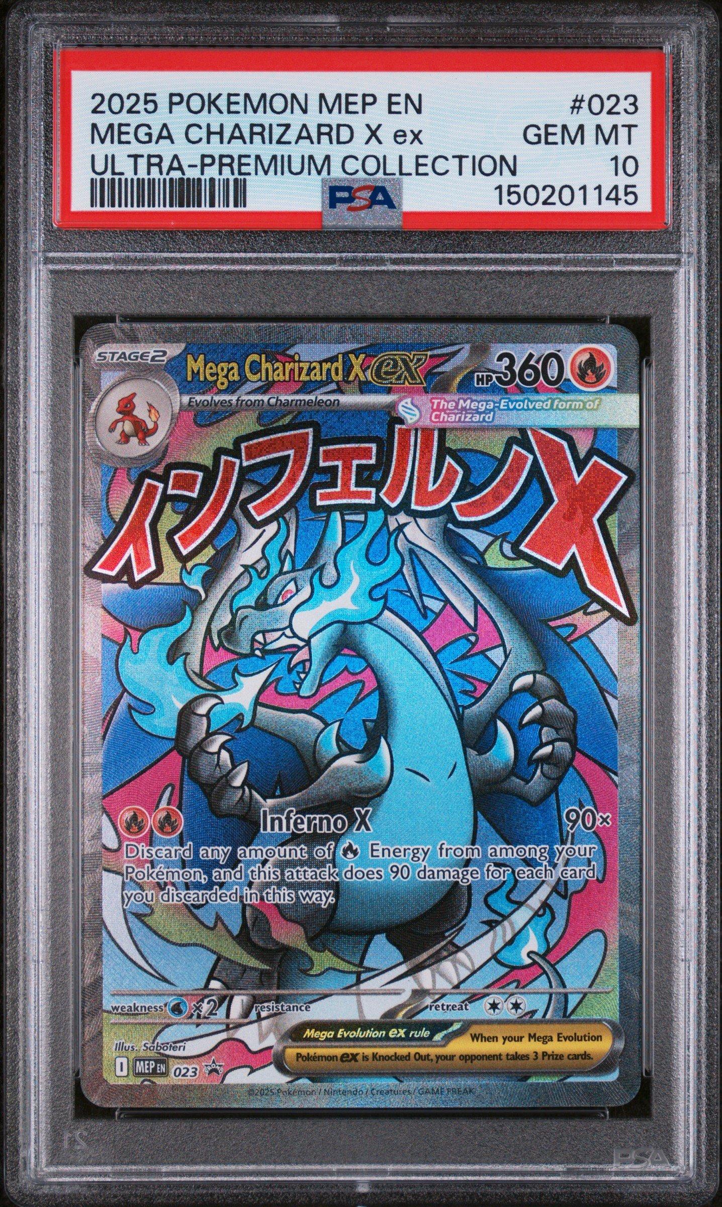 2025 Pokemon Mep En-me Black Star Promo 023 Mega Charizard X Ex