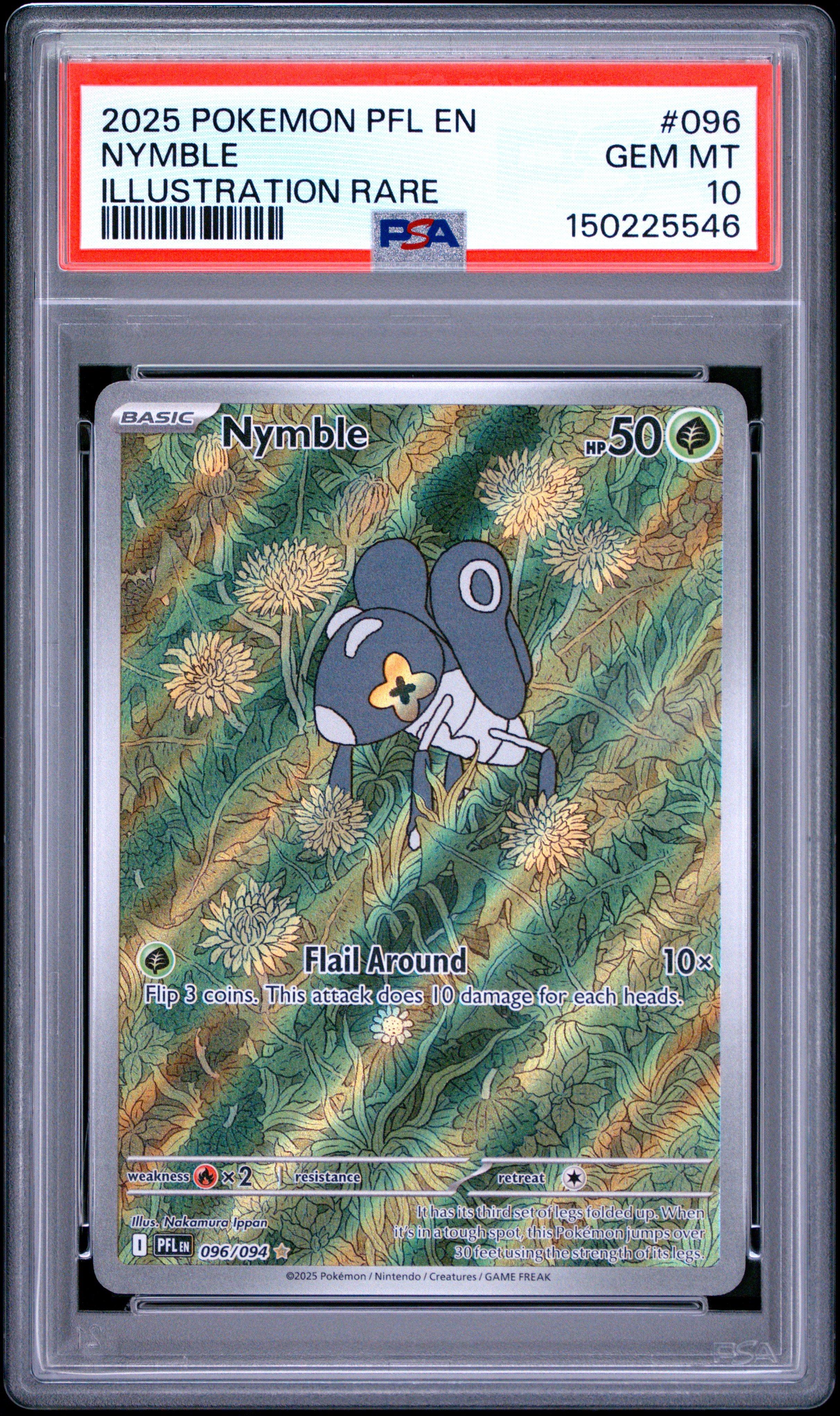 2025 Pokemon Pfl En-phantasmal Flames 096 Nymble Illustration Rare