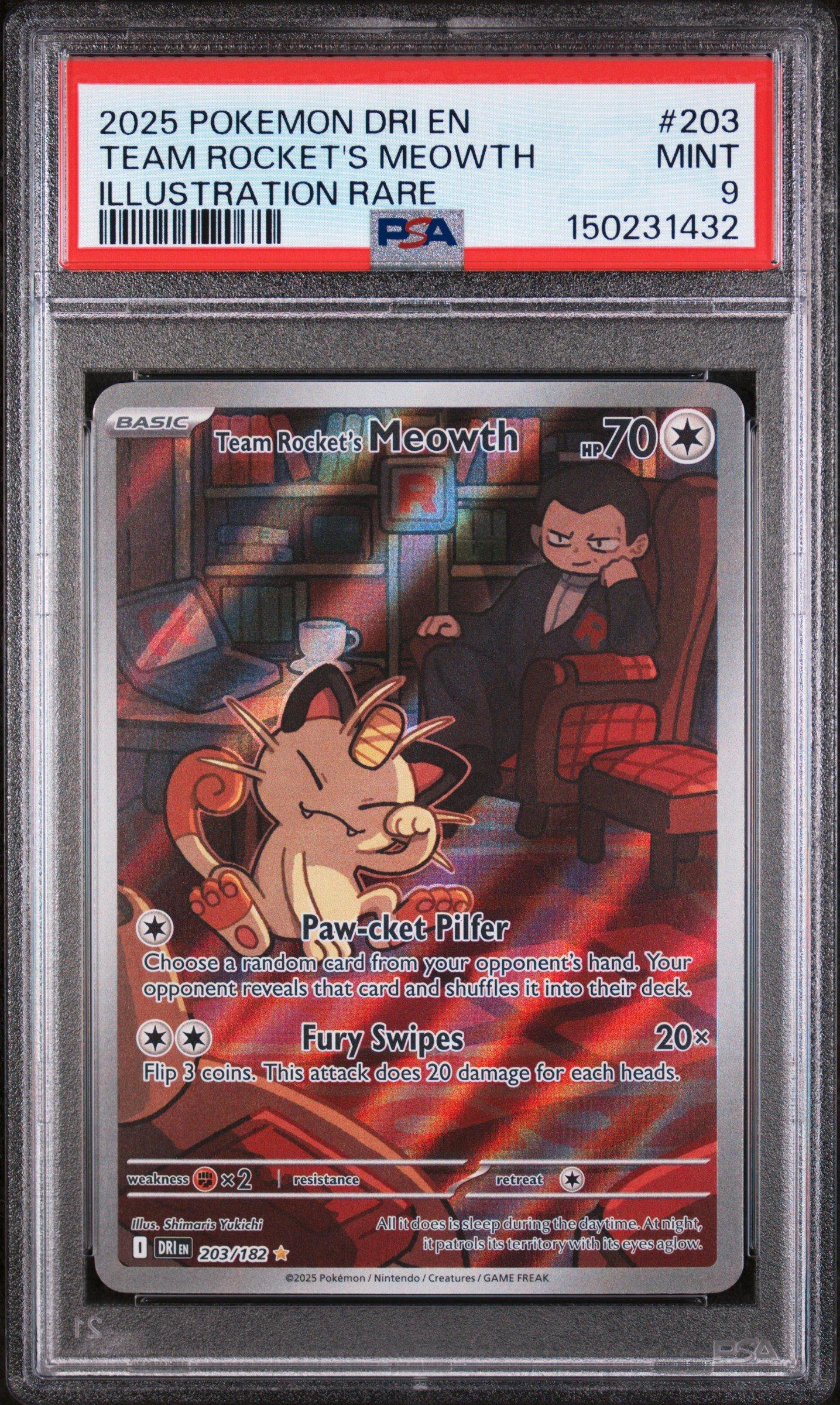 2025 Pokemon Dri En-destined Rivals 203 Team Rocket's Meowth