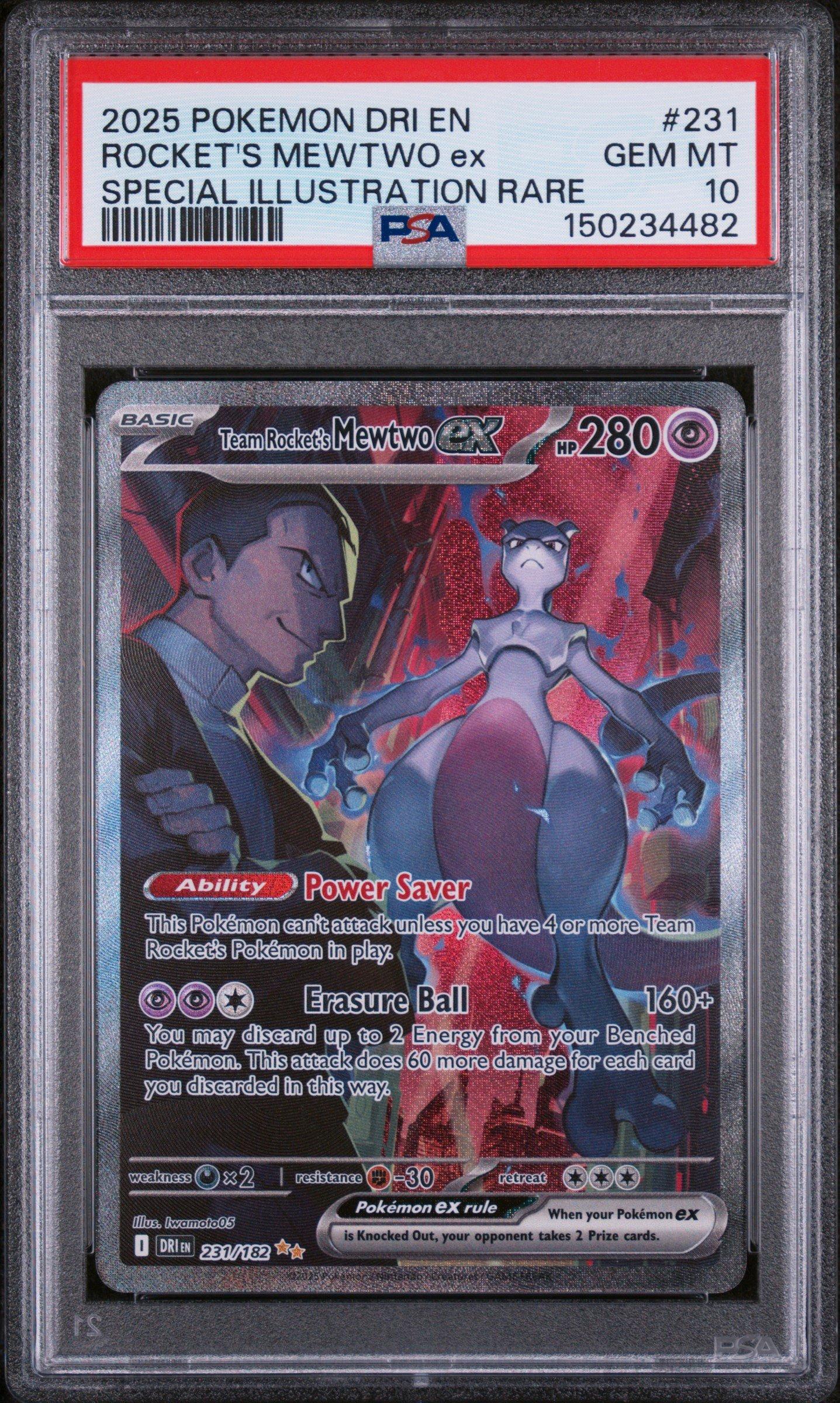 2025 Pokemon Dri En-destined Rivals 231 Team Rocket's Mewtwo Ex