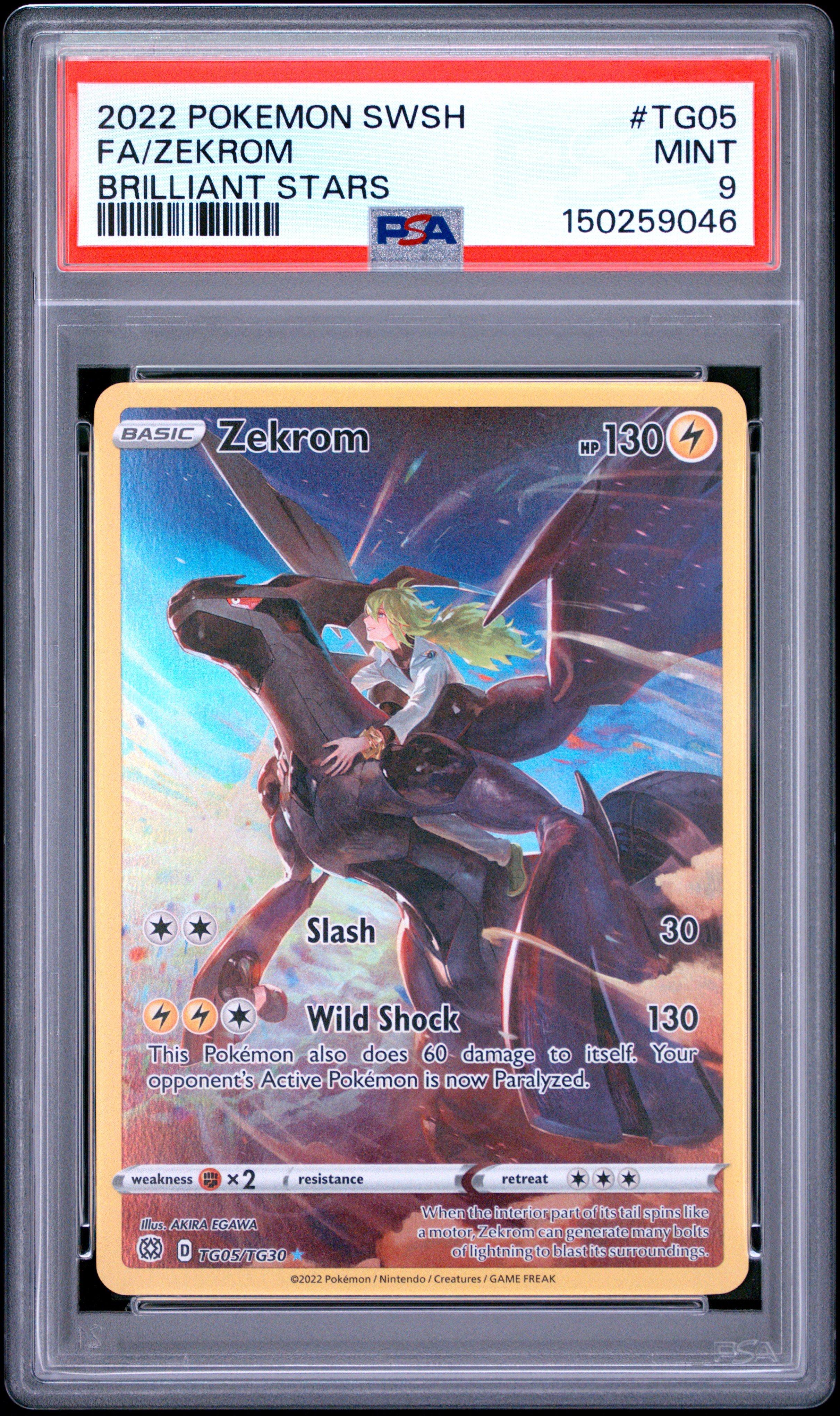2022 Pokemon Sword & Shield Brilliant Stars Tg05 Full Art/zekrom