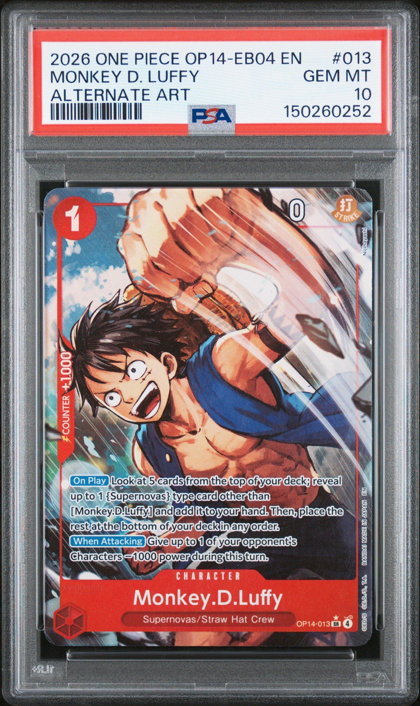 2026 One Piece Op14-eb04-the Azure Sea's Seven 013 Monkey D. Luffy