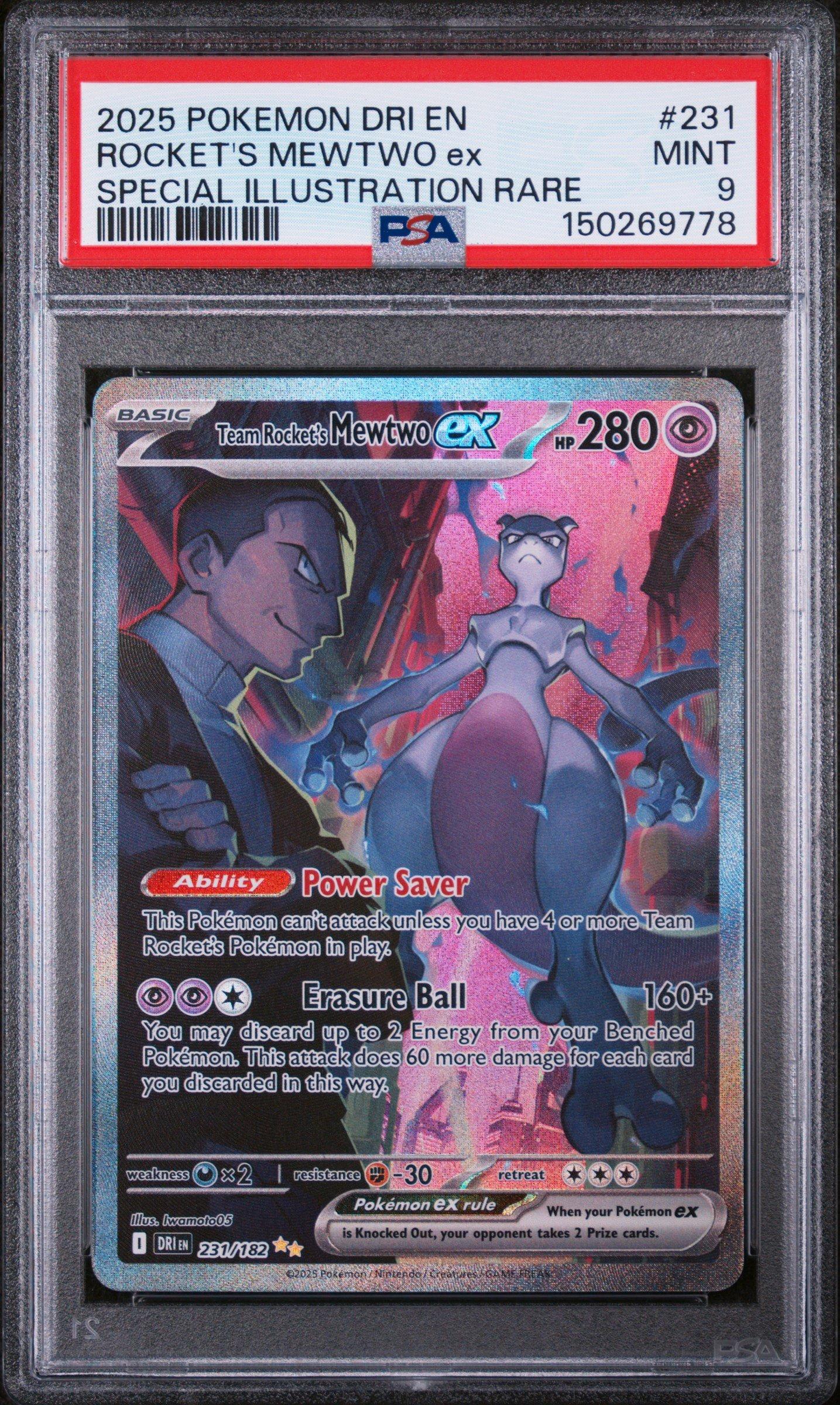2025 Pokemon Dri En-destined Rivals 231 Team Rocket's Mewtwo Ex