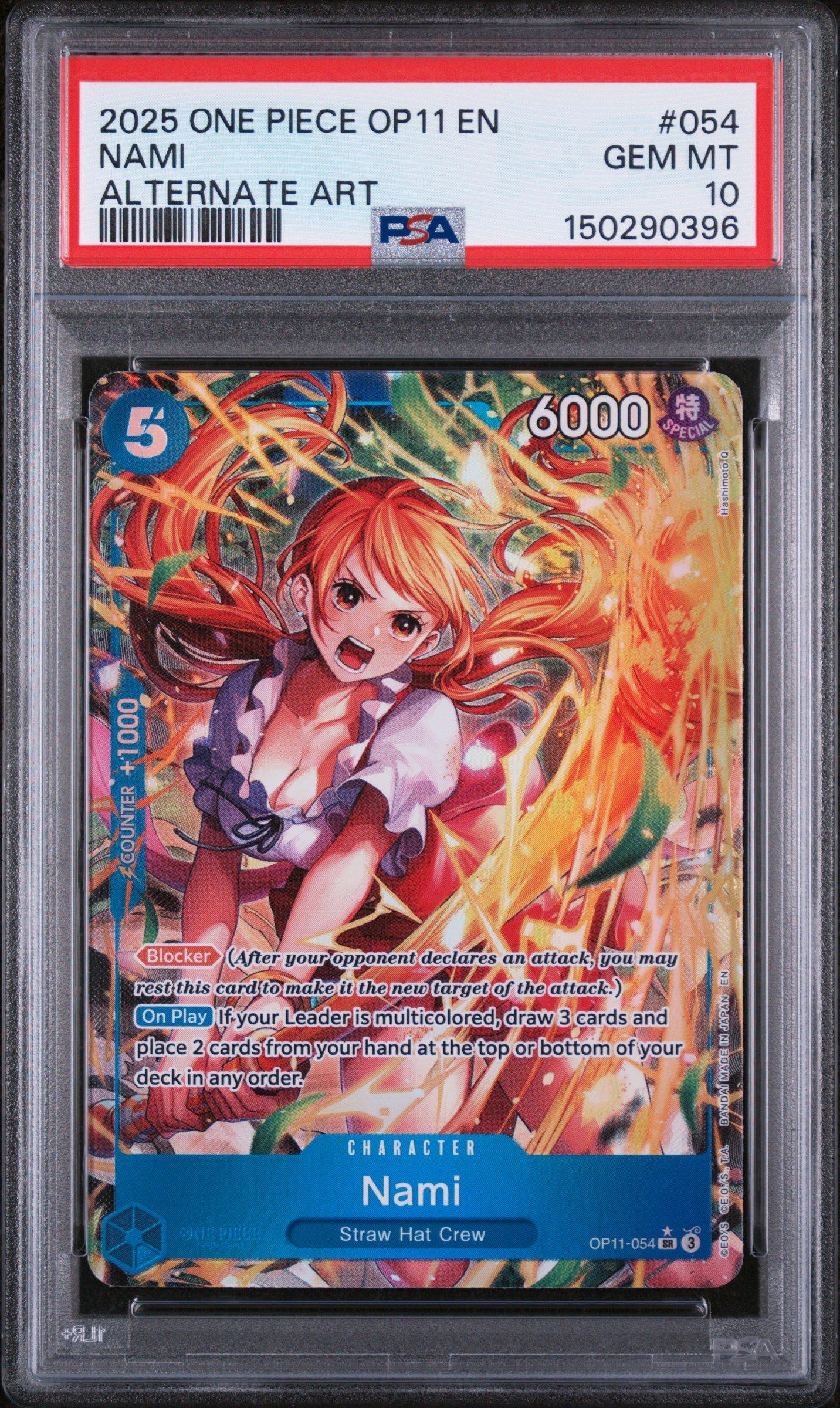 2025 One Piece Op11-a Fist Of Divine Speed 054 Nami Alternate Art