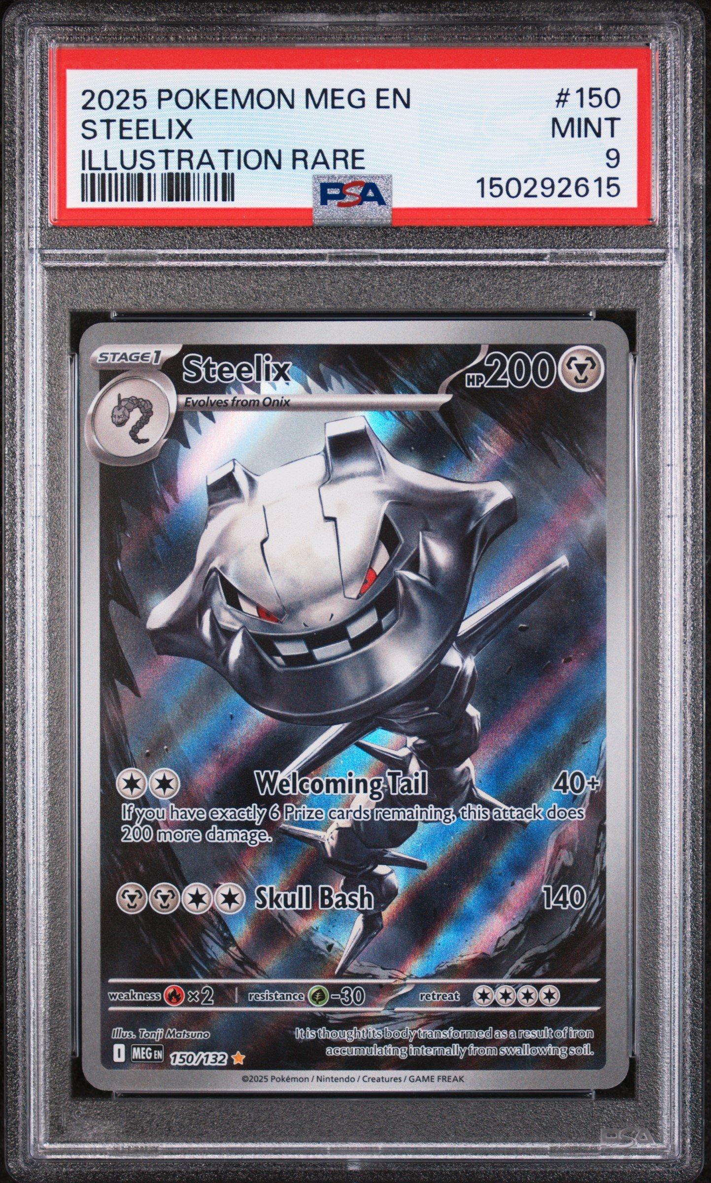 2025 Pokemon Meg En-mega Evolution 150 Steelix Illustration Rare