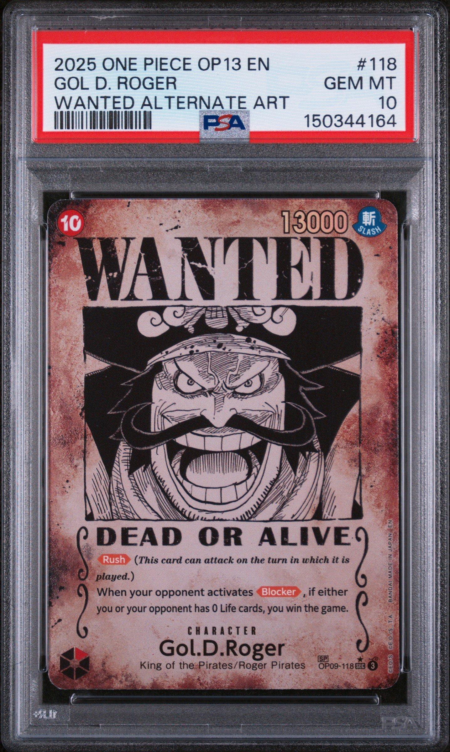 2025 One Piece Op13-carrying On His Will 118 Gol D. Roger Wanted