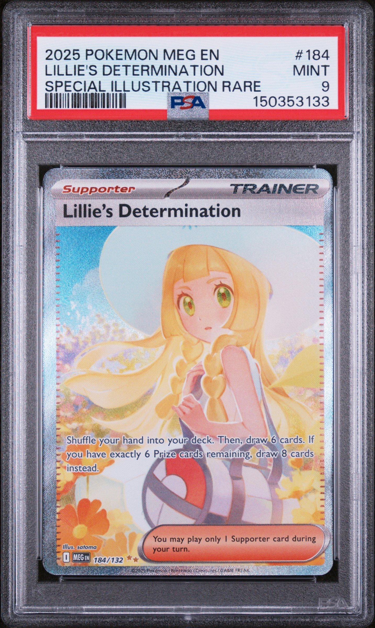 ポケモンカード Lillie's Determination PSA 9 2025 Pokemon Meg En-mega Evolution 184 Lillie's Determination
