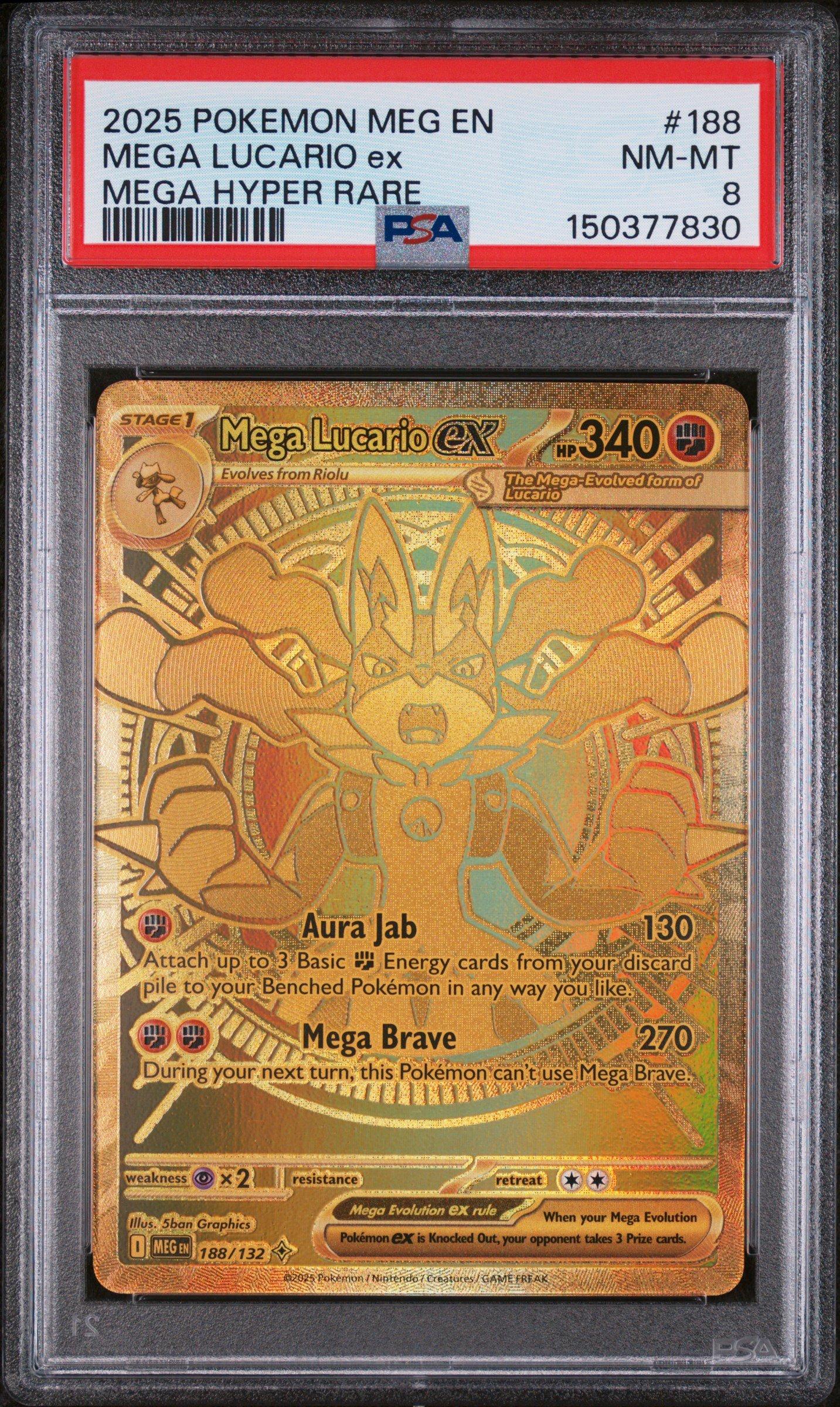 2025 Pokemon Meg En-mega Evolution 188 Mega Lucario Ex Mega Hyper