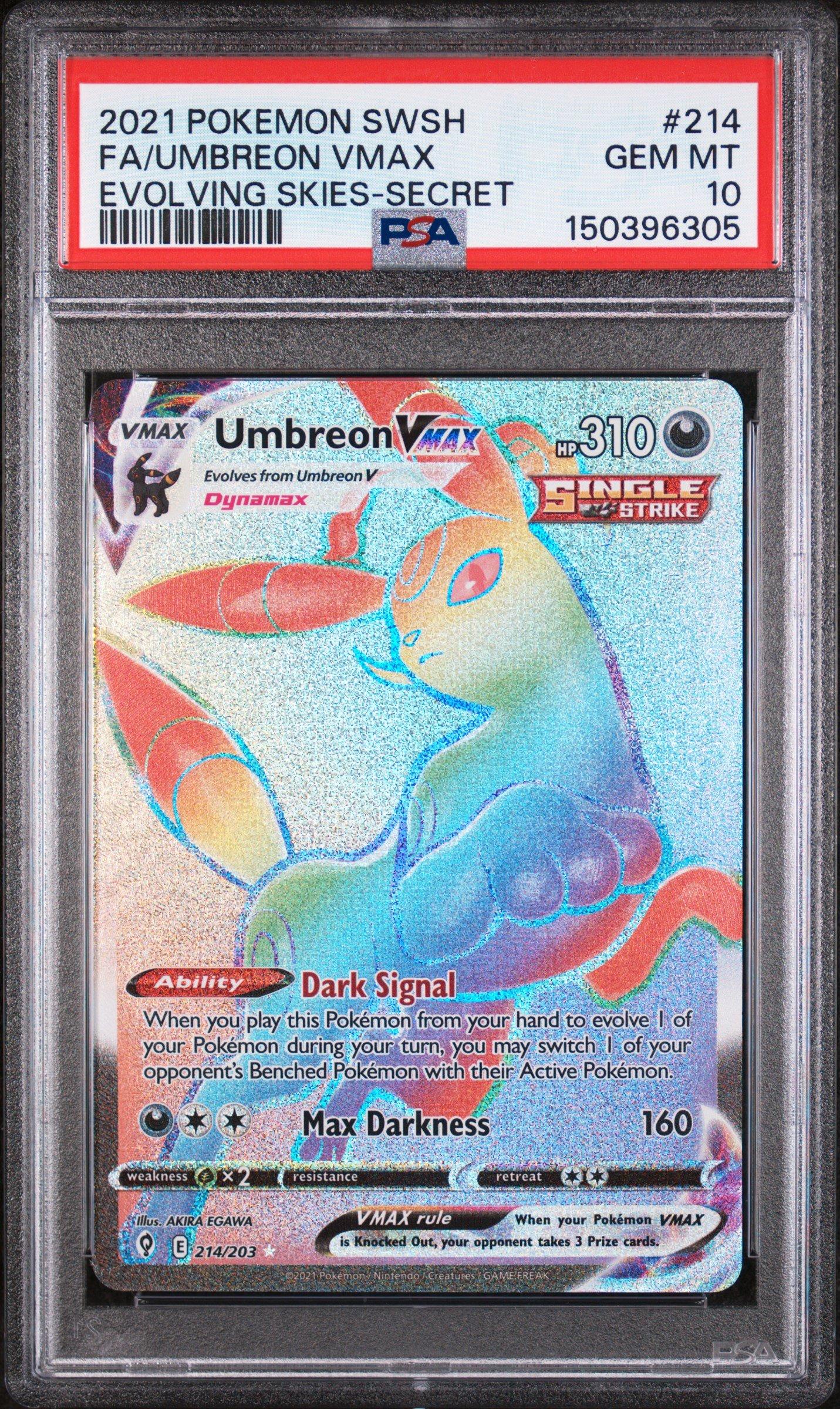 2021 Pokemon Sword & Shield Evolving Skies 214 Full Art/umbreon