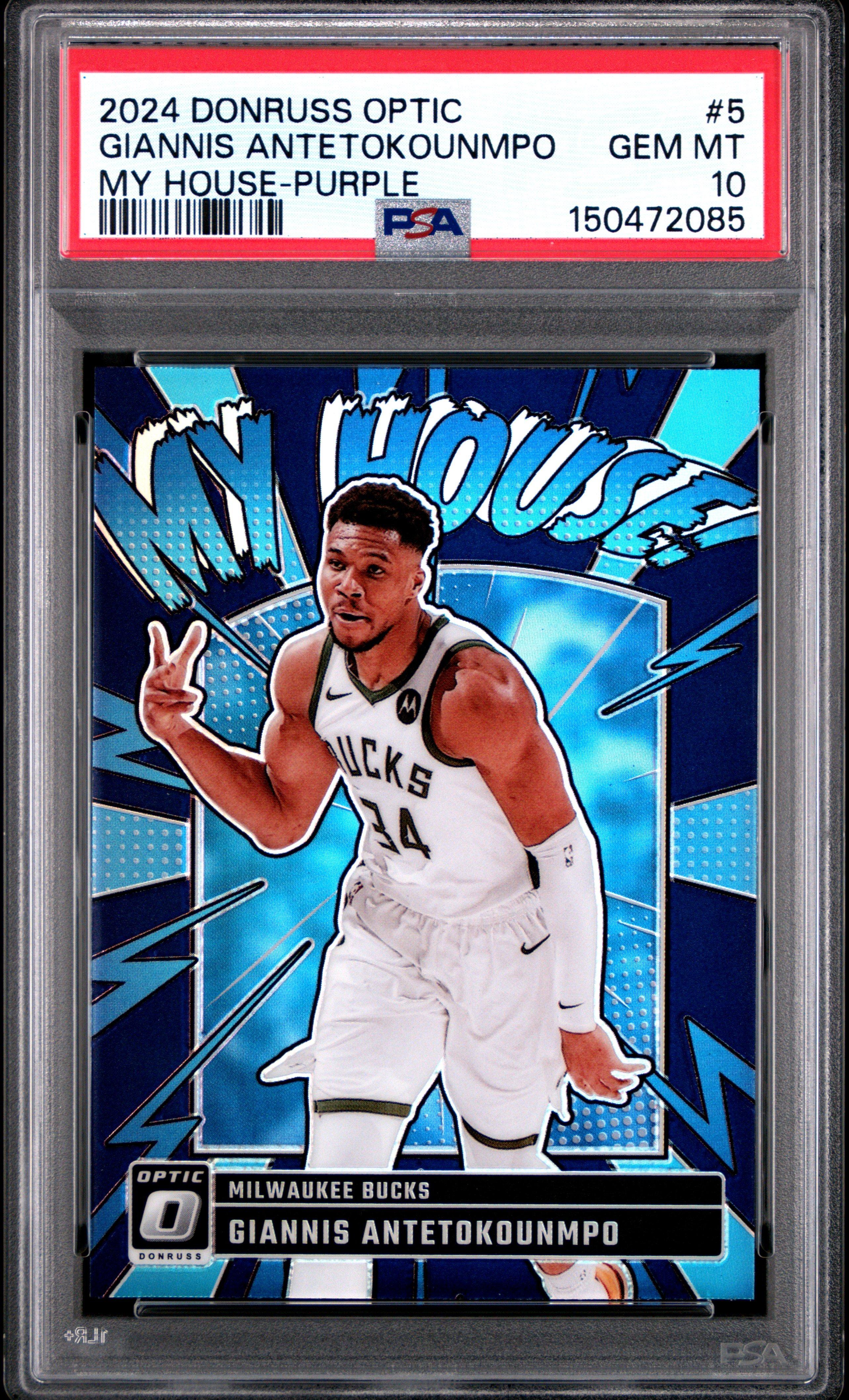2024 Panini Donruss Optic My House 5 Giannis Antetokounmpo Purple 