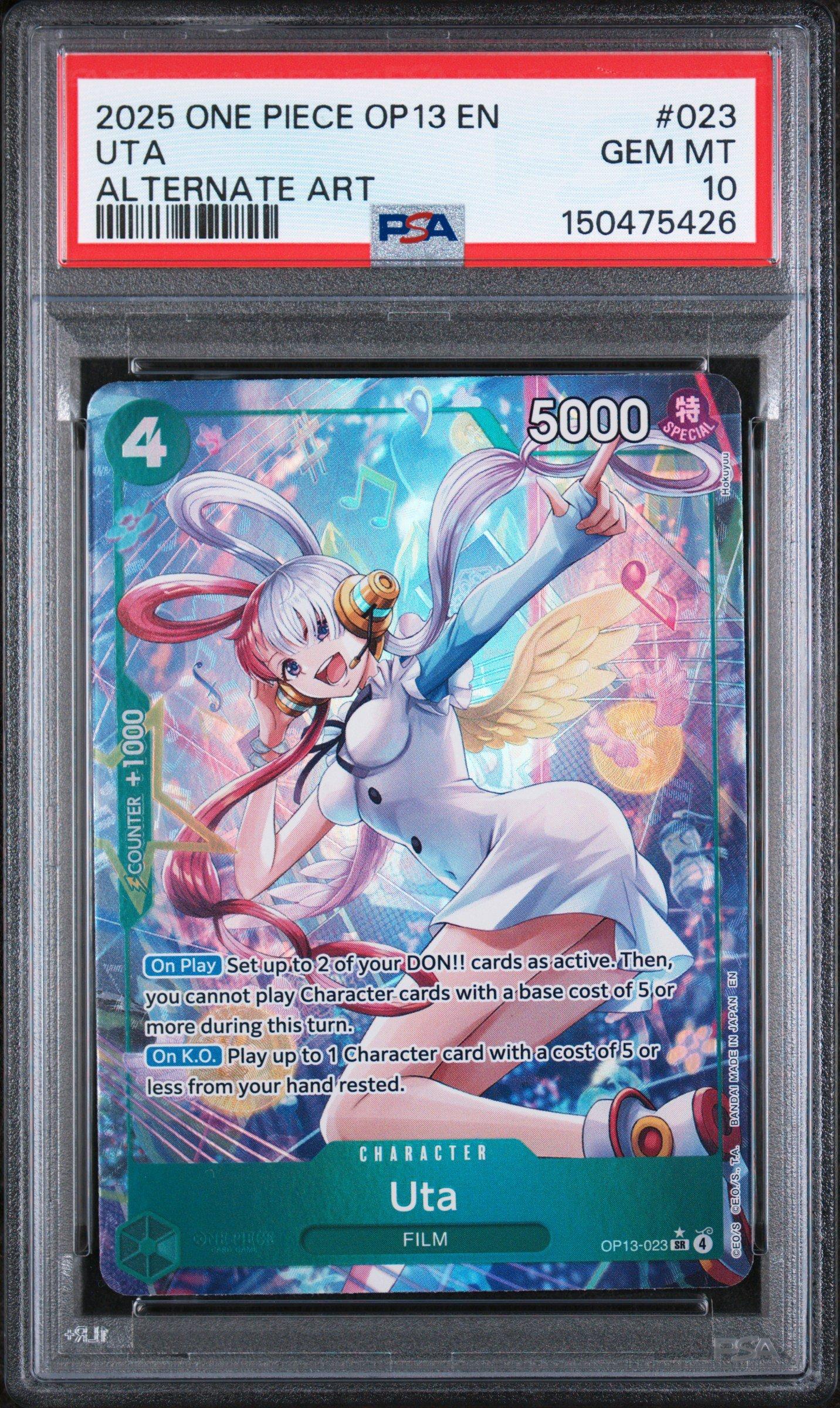 2025 One Piece Op13-carrying On His Will 023 Uta Alternate Art PSA