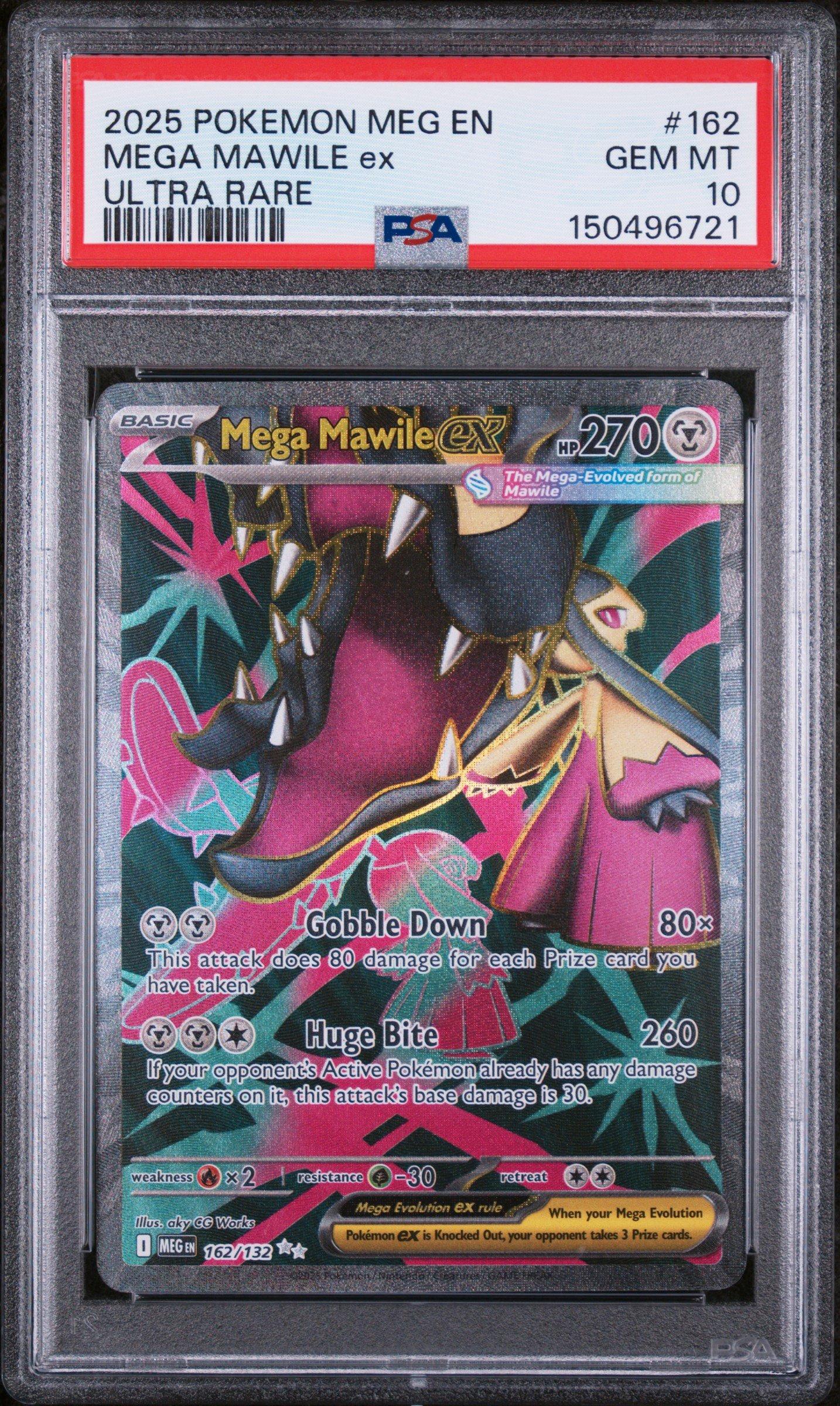 2025 Pokemon Meg En-mega Evolution 162 Mega Mawile Ex Ultra Rare PSA 10  Graded Card | GameStop