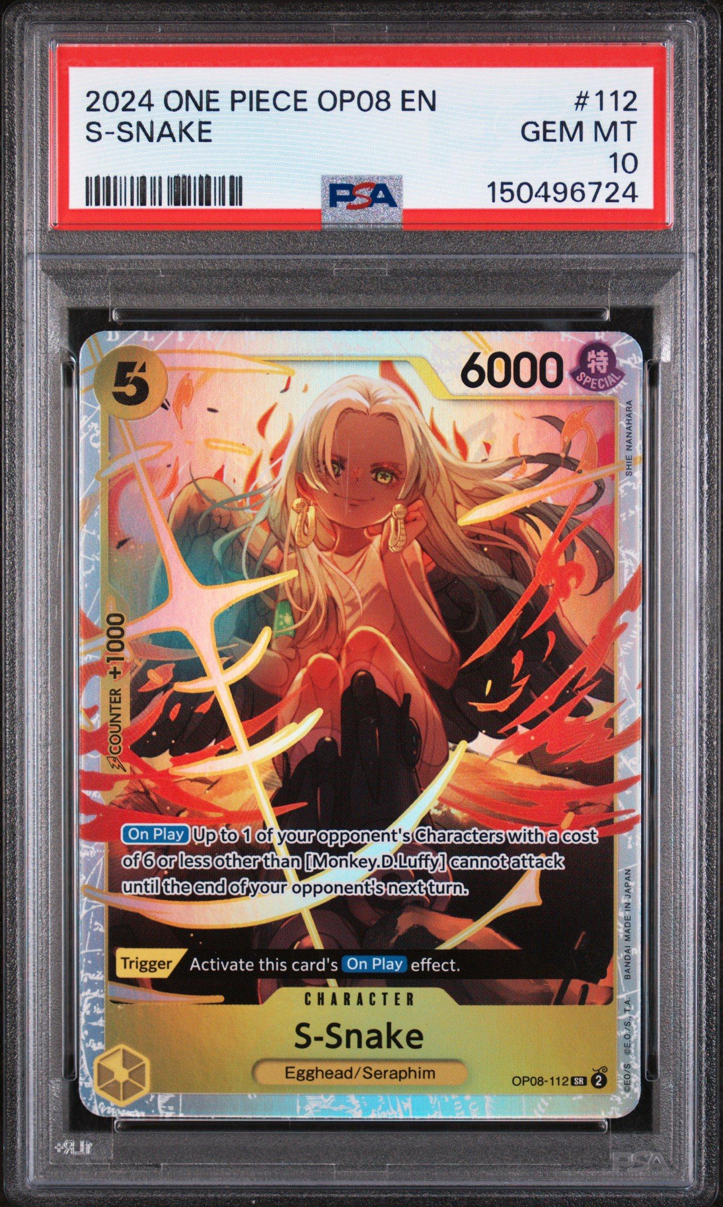 2024 One Piece Op08-two Legends 112 S-snake PSA 10 Graded Card