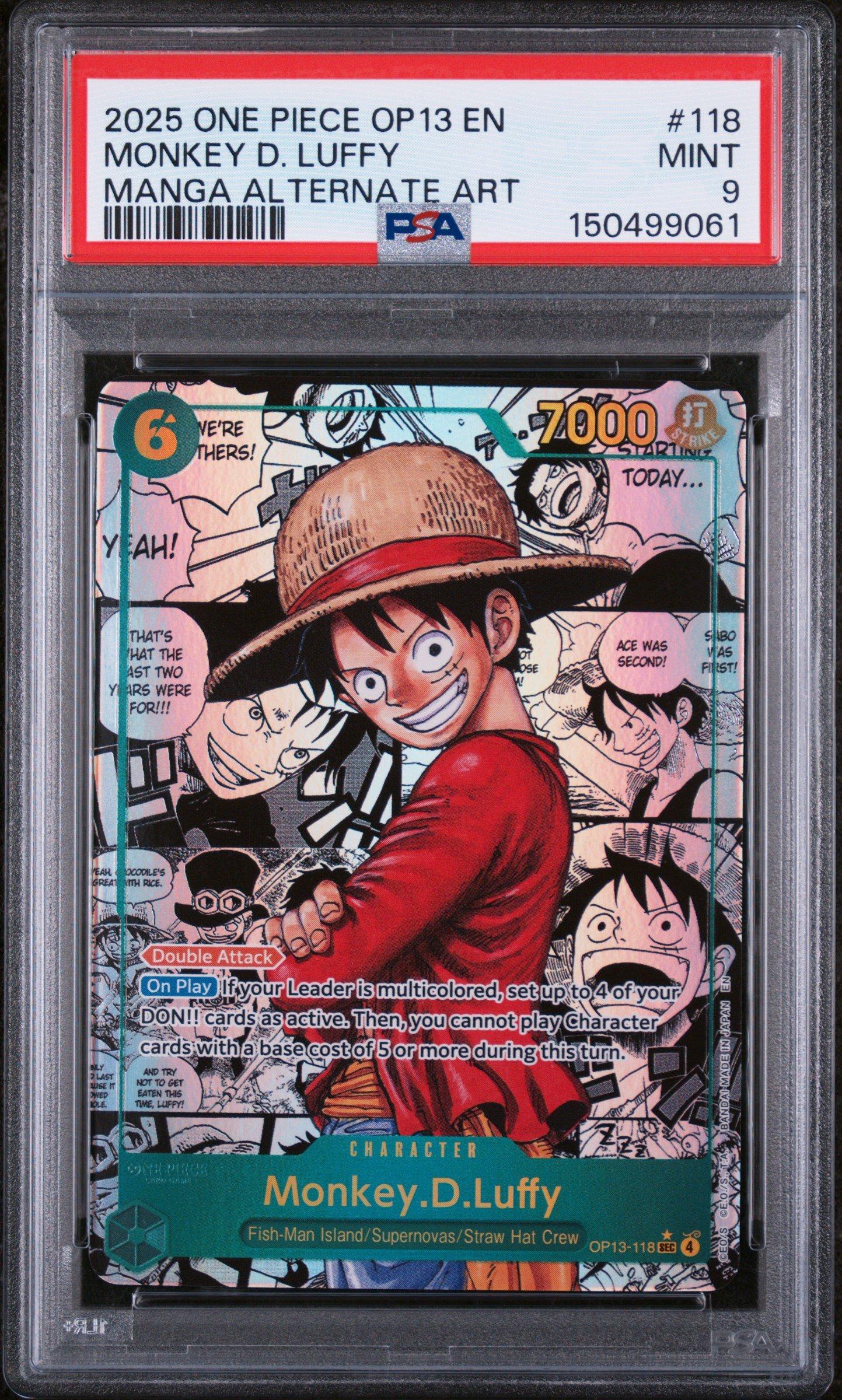 2025 One Piece Op13-carrying On His Will 118 Monkey D. Luffy Manga