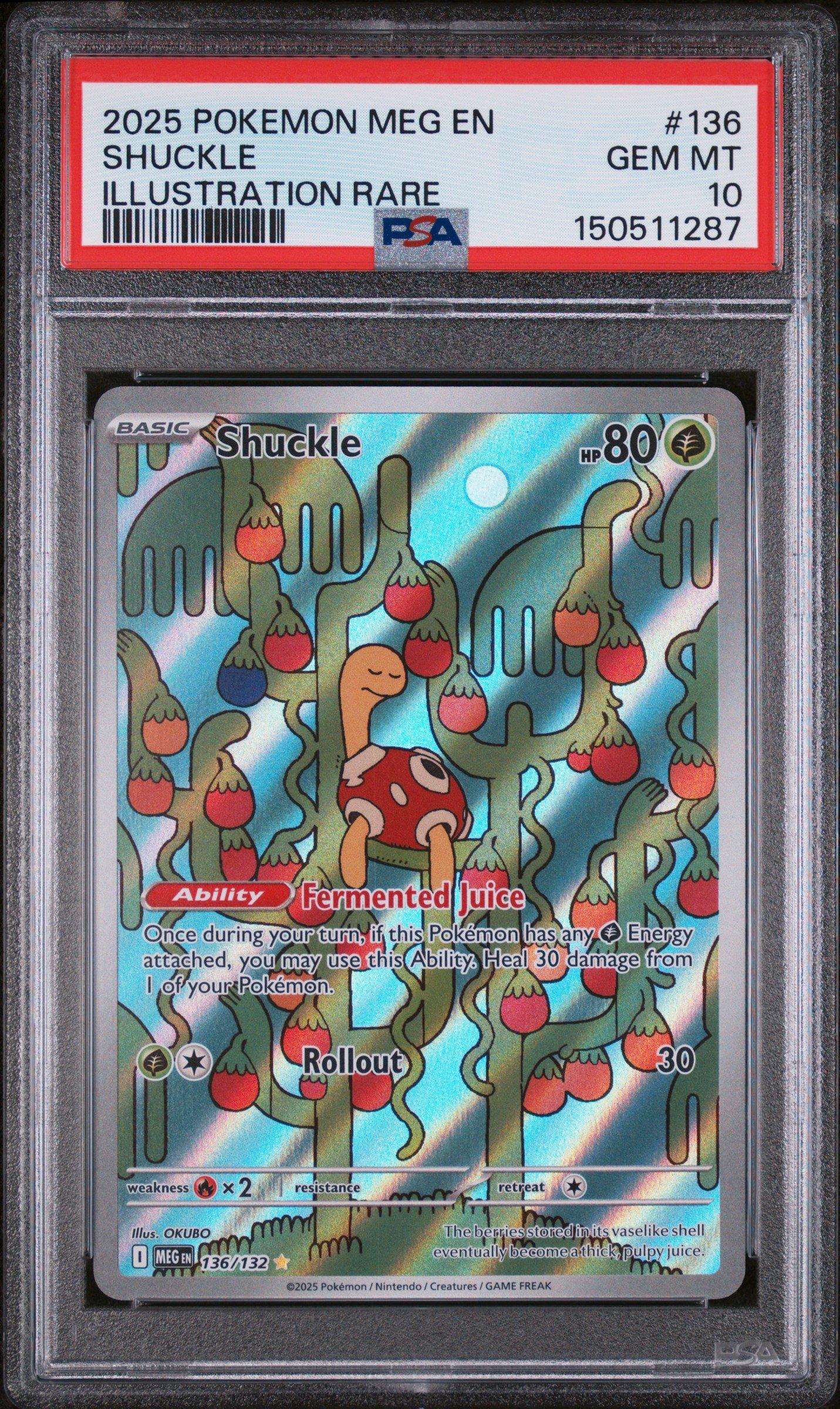 2025 Pokemon Meg En-mega Evolution 136 Shuckle Illustration Rare