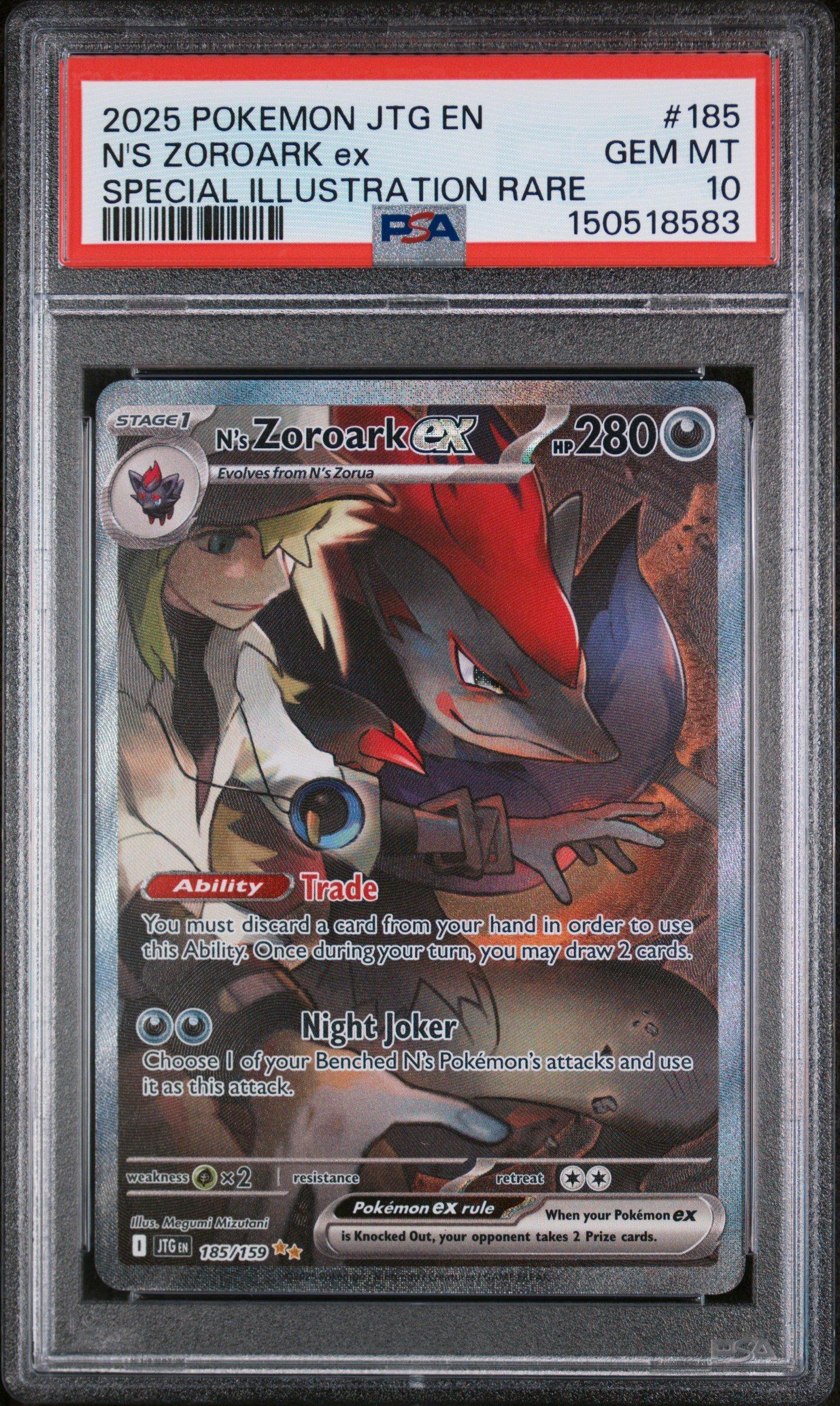 2025 Pokemon Jtg En-journey Together 185 N's Zoroark Ex Special