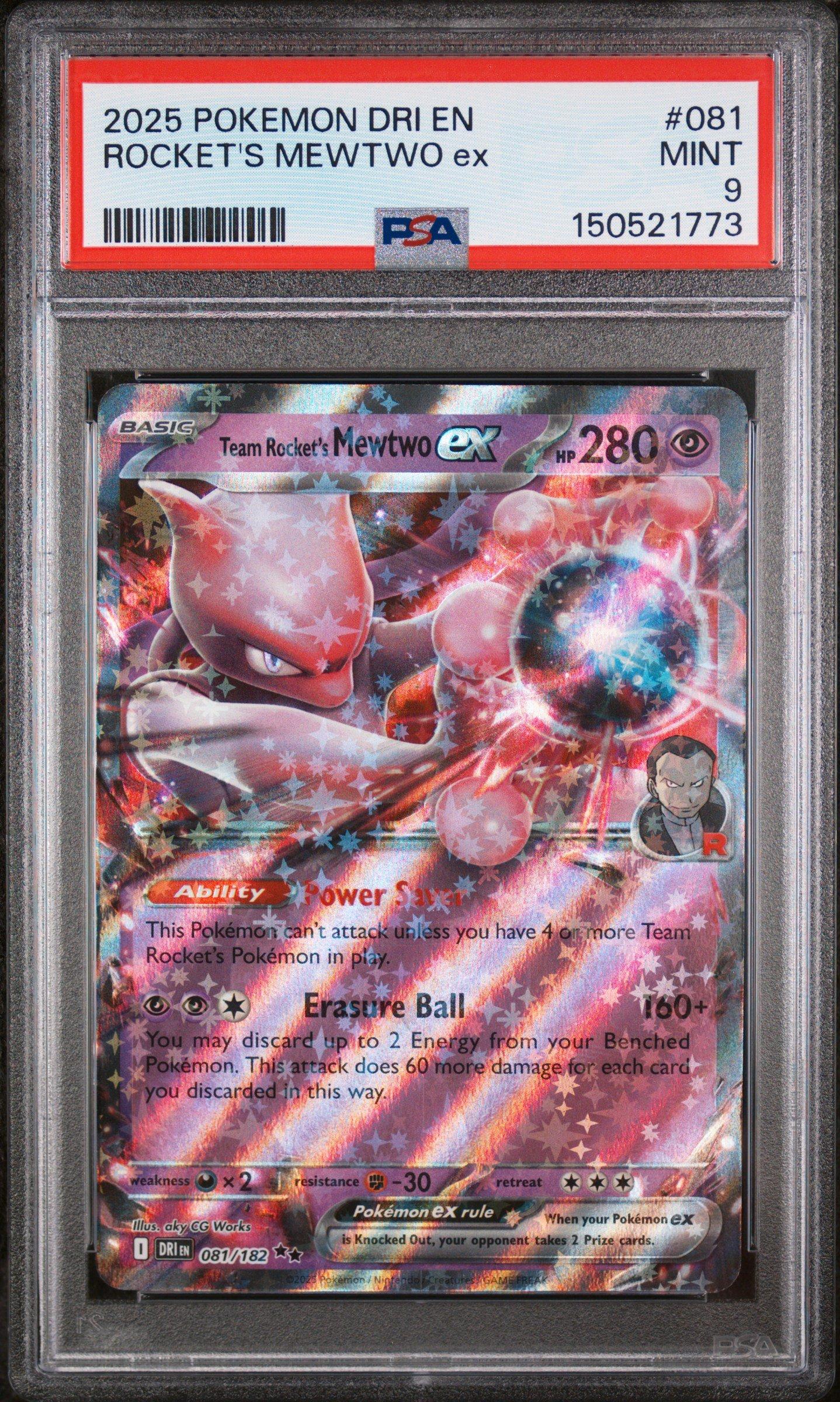 2025 Pokemon Dri En-destined Rivals 081 Team Rocket's Mewtwo Ex