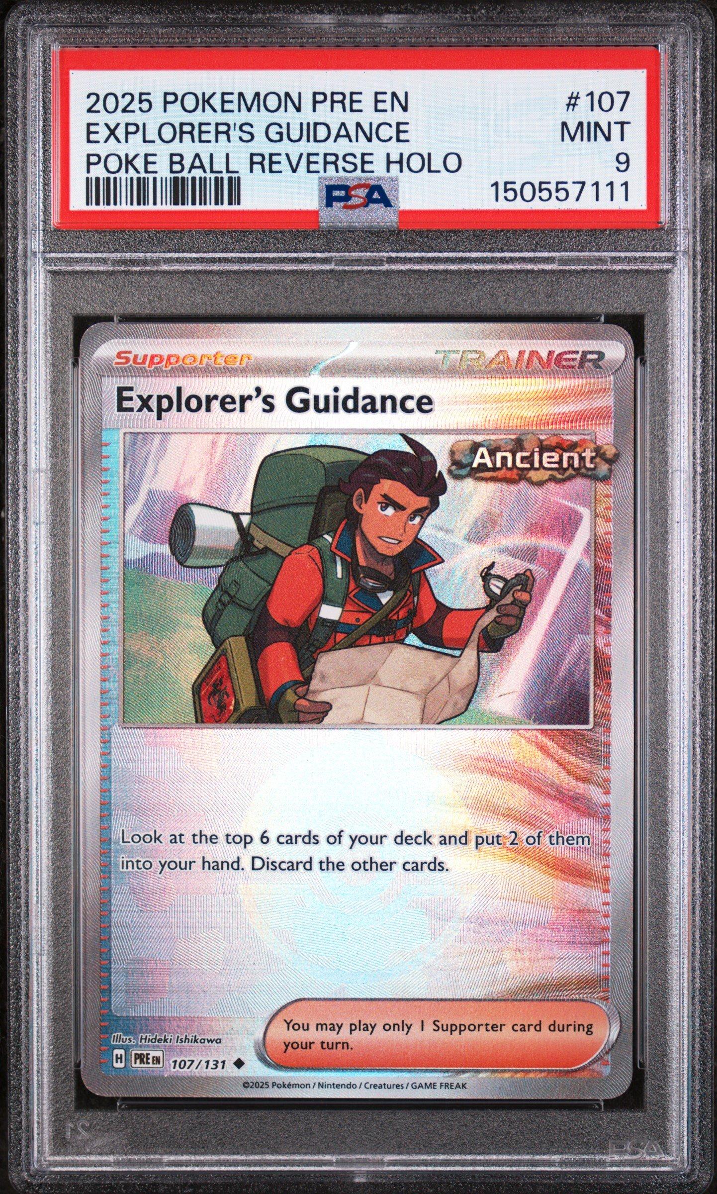 2025 Pokemon Pre En-prismatic Evolutions 107 Explorer's Guidance