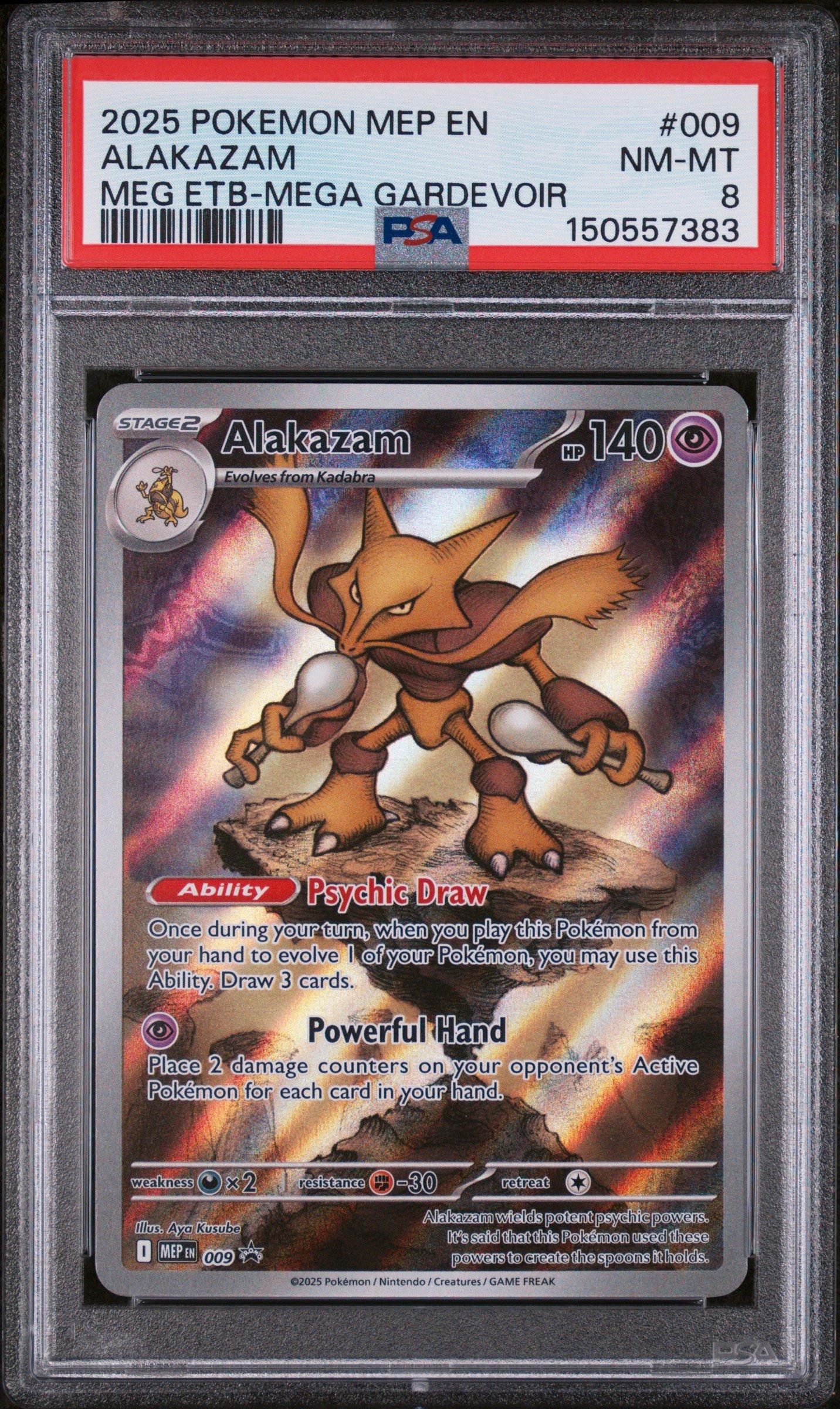 2025 Pokemon Mep En-me Black Star Promo 009 Alakazam Mega Evolution Elite  Trainer Box-mega Gardevoir PSA 8 Graded Card | GameStop