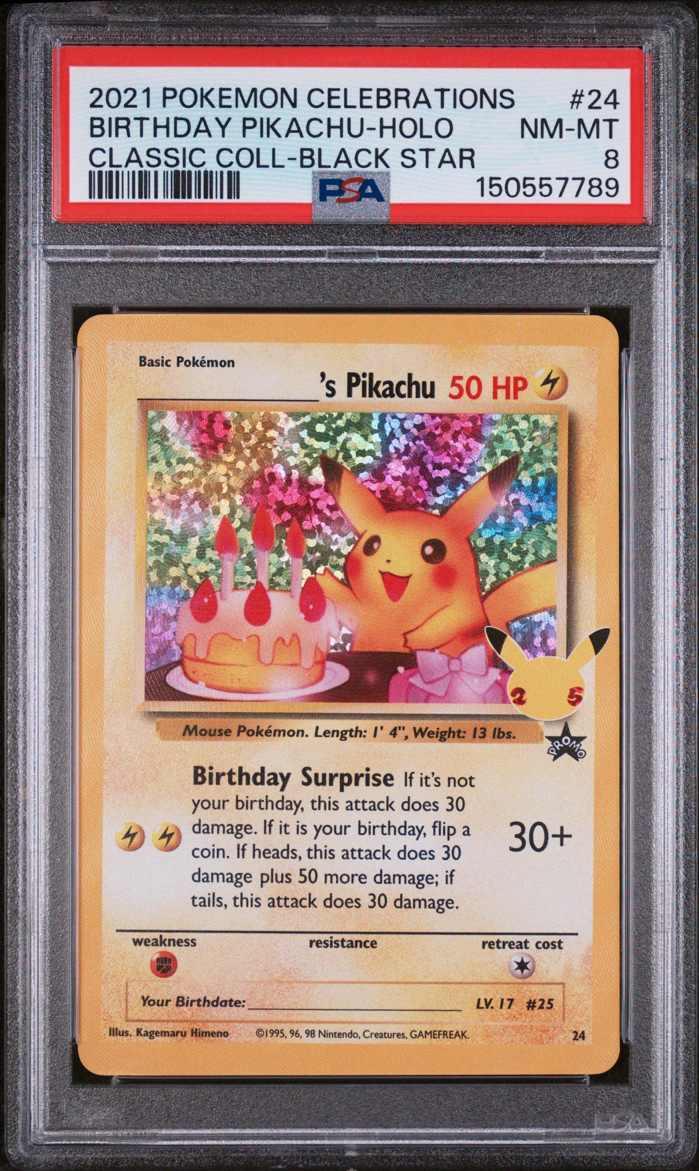 2021 Pokemon Celebrations Classic Collection 24 Birthday Pikachu