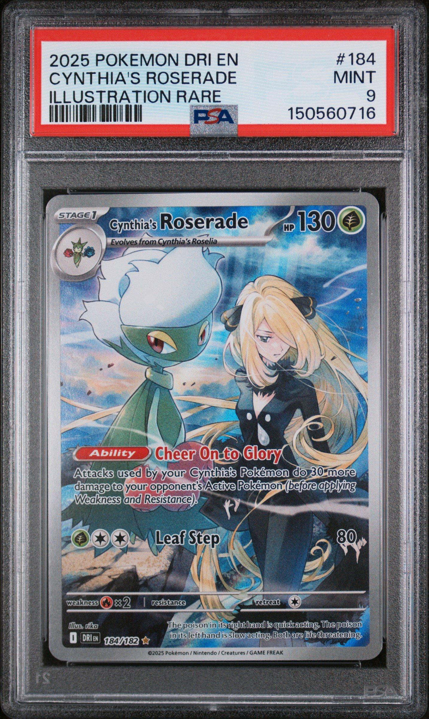 2025 Pokemon Dri En-destined Rivals 184 Cynthia's Roserade