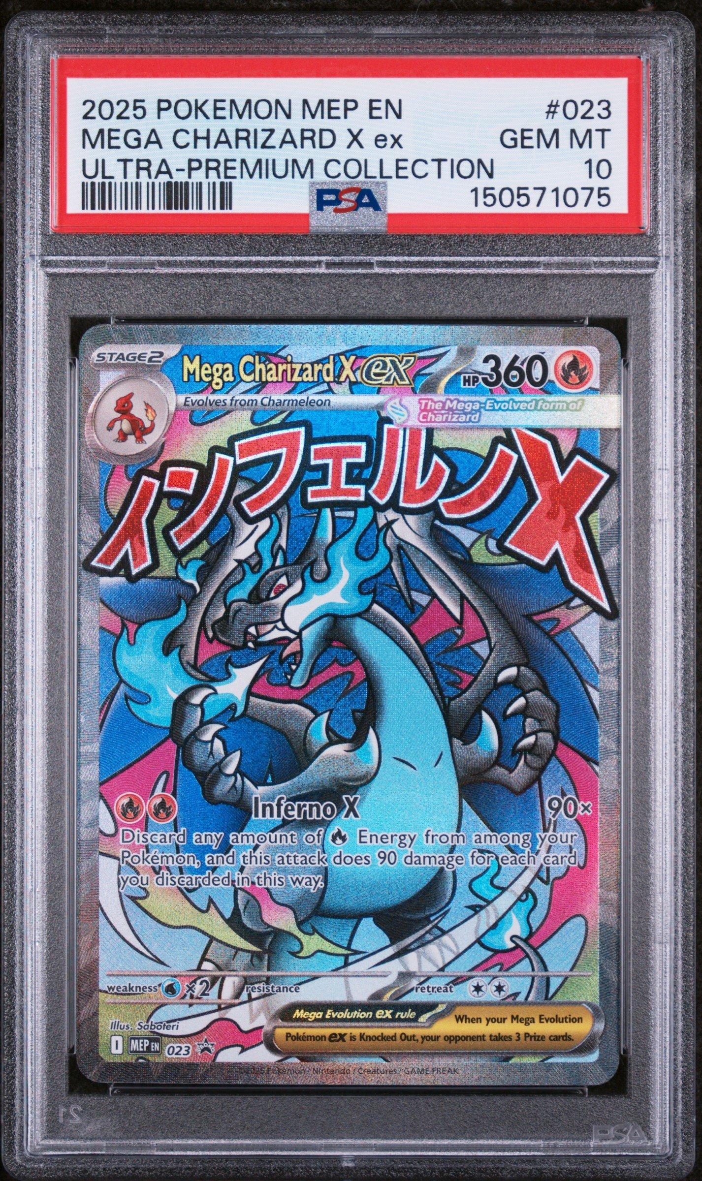 2025 Pokemon Mep En-me Black Star Promo 023 Mega Charizard X Ex