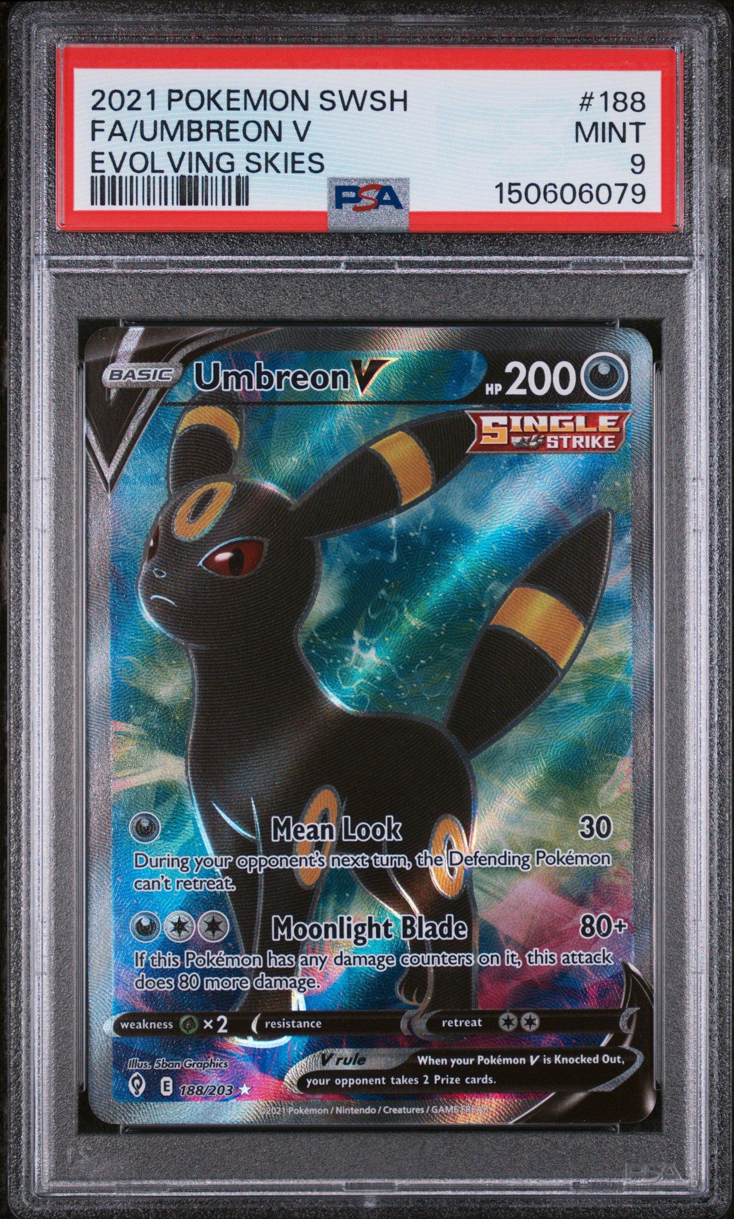 umbreon v pokemon card (Full Art) Weakness Grass 2 Resistance None None Retreat Cost 2021 Pokemon Sword & Shield