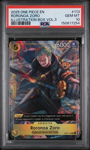 2025 One Piece Promos 113 Roronoa Zoro Illustration Box Vol.3 PSA