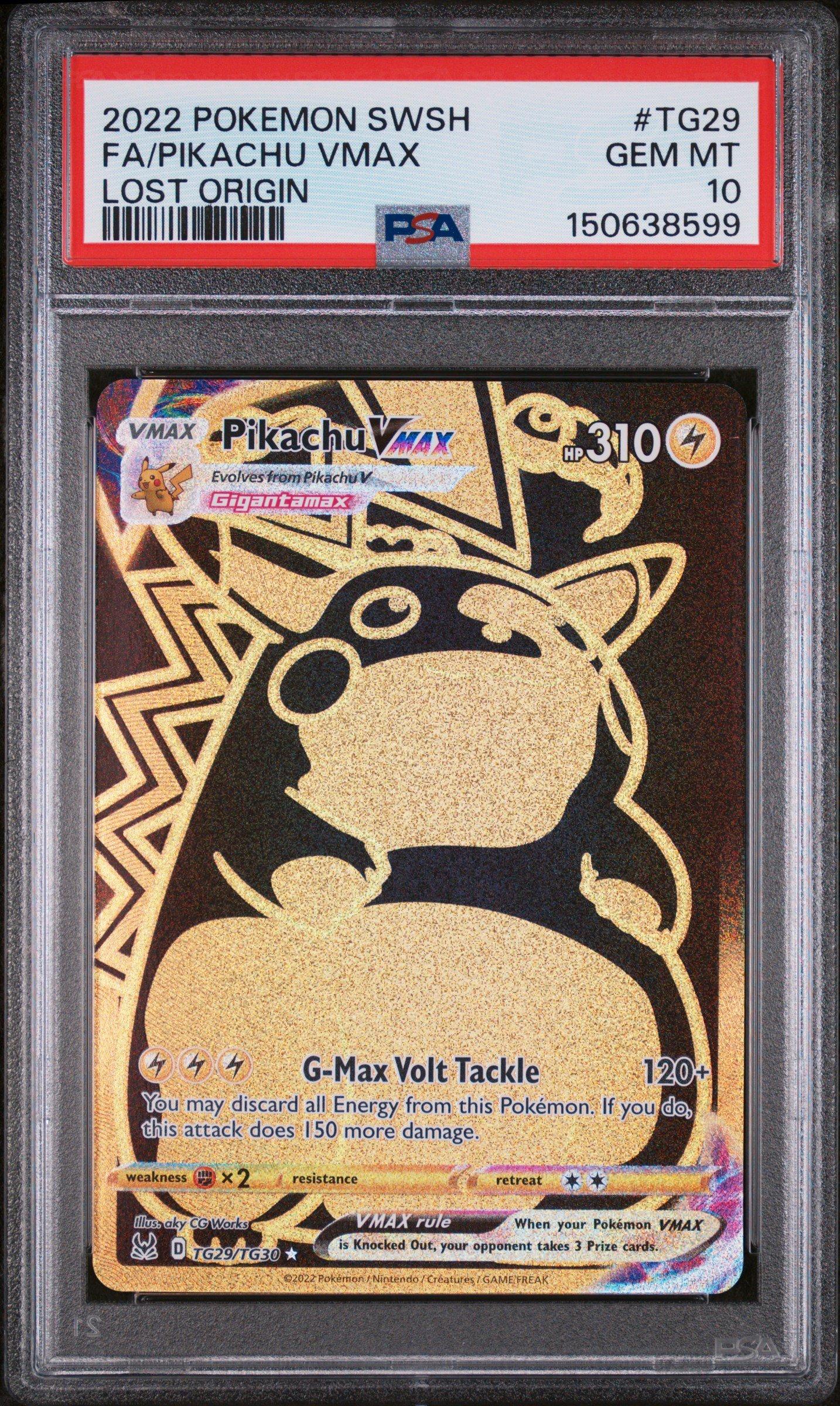 2022 Pokemon Sword & Shield Lost Origin Tg29 Full Art/pikachu Vmax