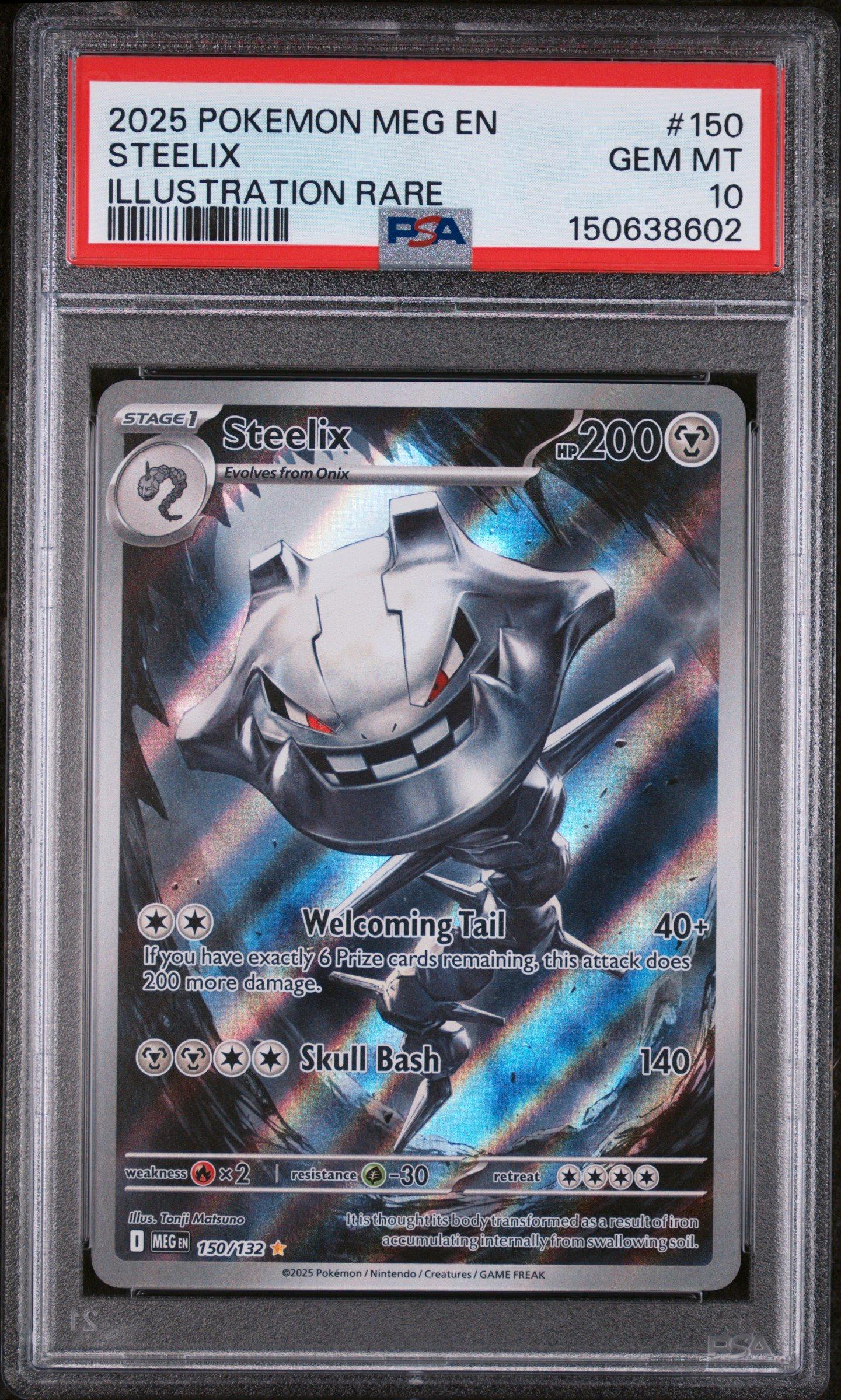 2025 Pokemon Meg En-mega Evolution 150 Steelix Illustration Rare