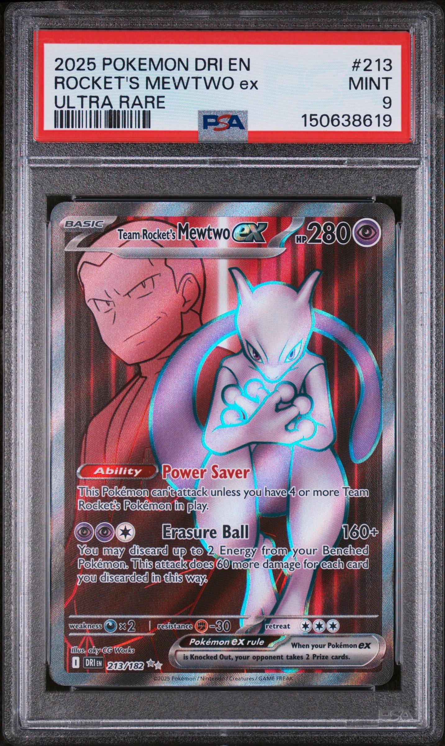 2025 Pokemon Dri En-destined Rivals 213 Team Rocket's Mewtwo Ex