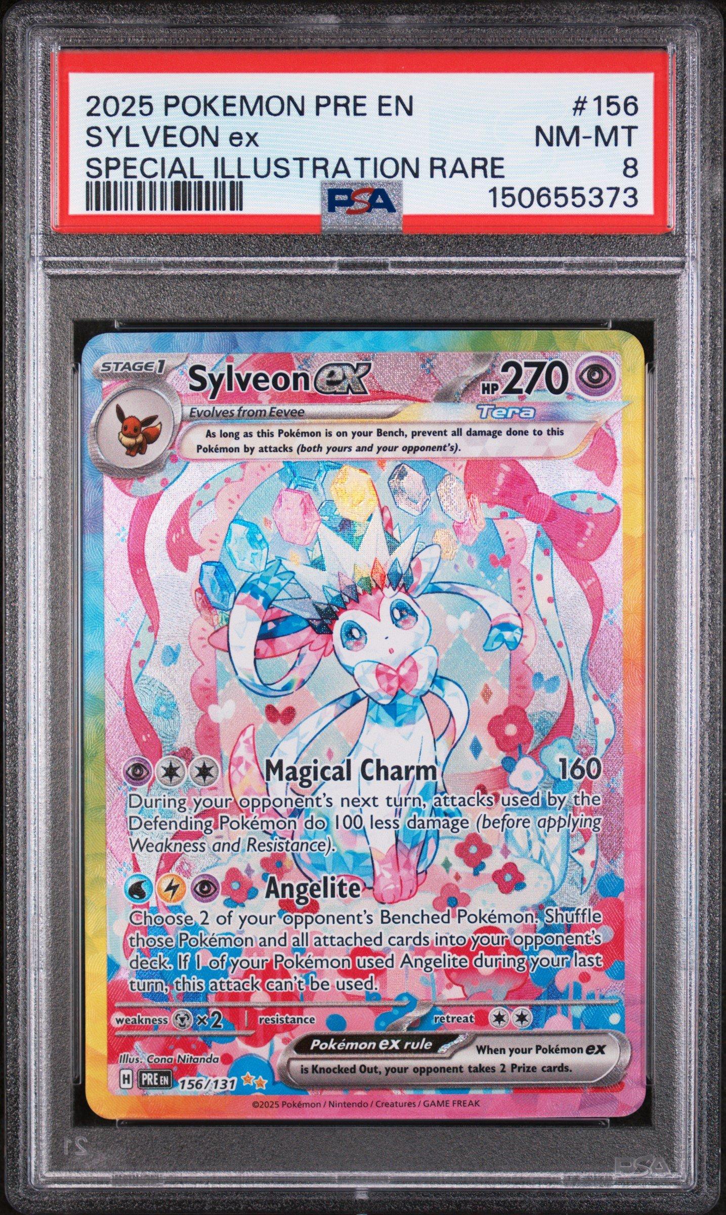 2025 Pokemon Pre En-prismatic Evolutions 156 Sylveon Ex Special