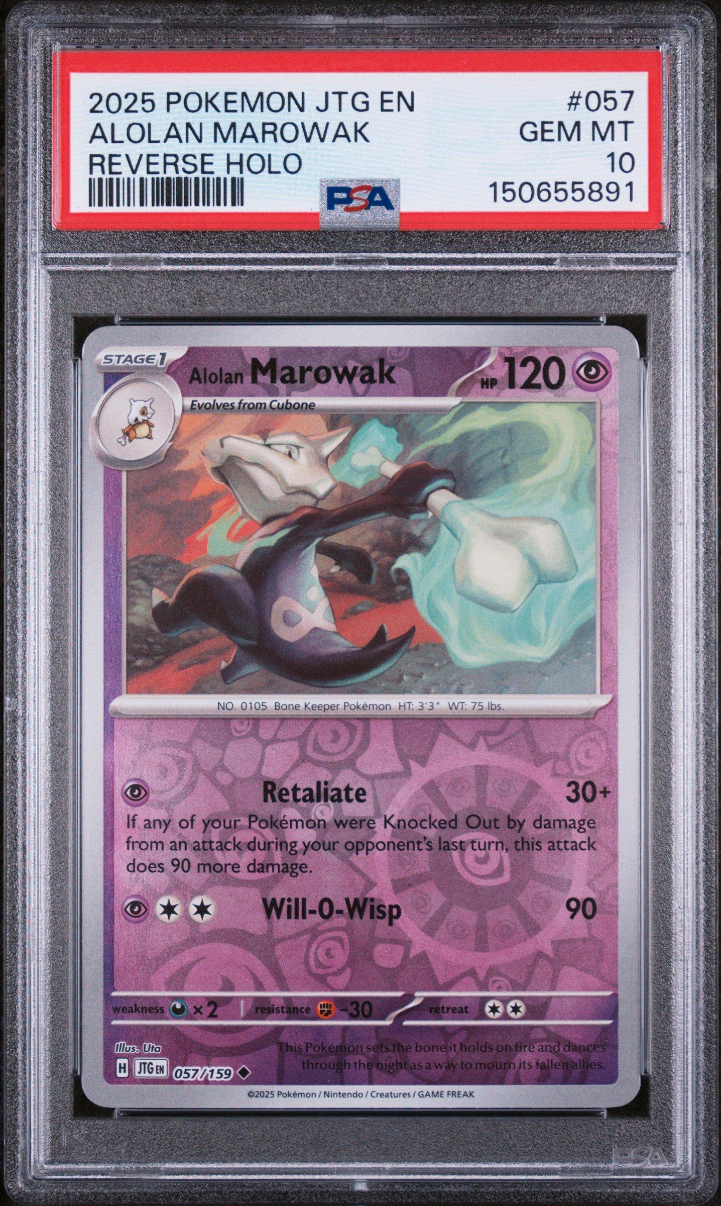 2025 Pokemon Jtg En-journey Together 057 Alolan Marowak Reverse