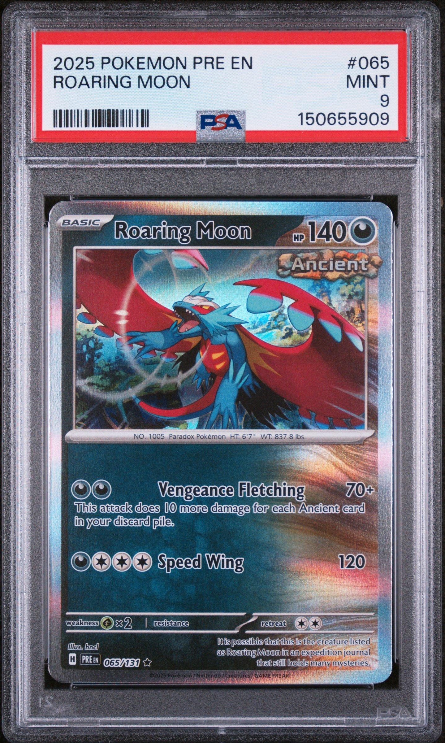 roaring moon pokemon card sale ex Graded Pokemon Card this Special Illustration Rare features a mesmerizing Roaring Moon ex Promo -