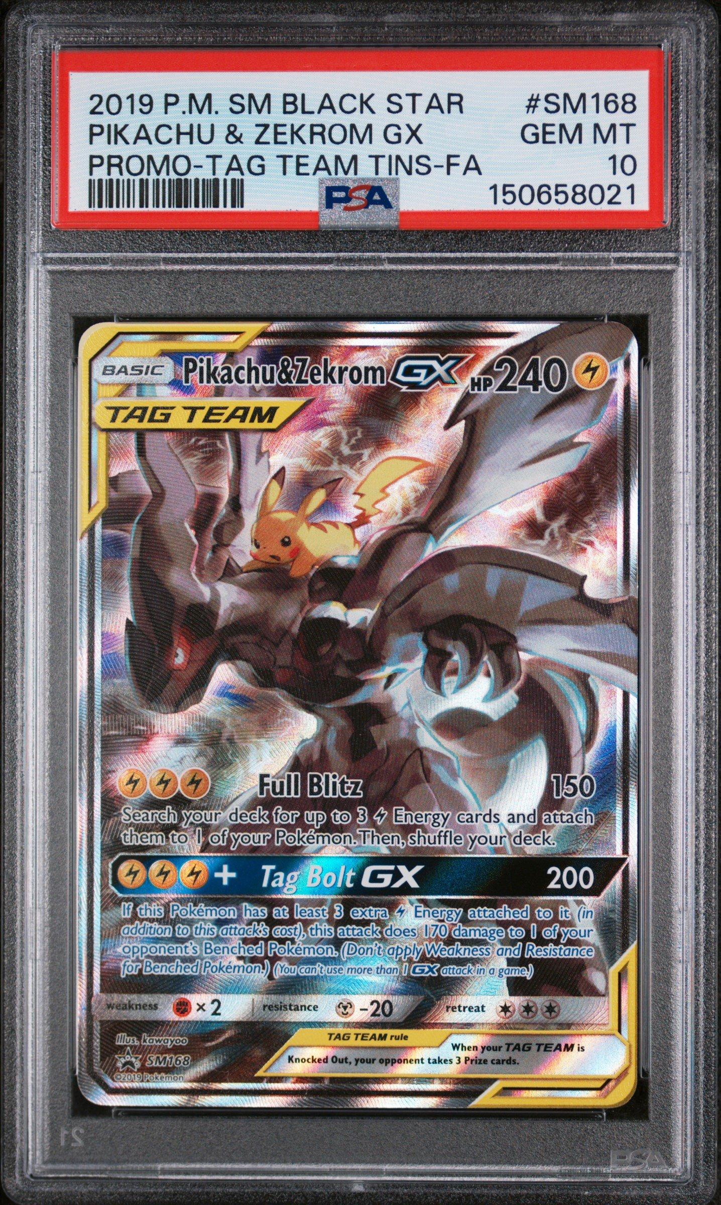 2019 Pokemon Sm Black Star Promo Sm168 Full Art/pikachu & Zekrom